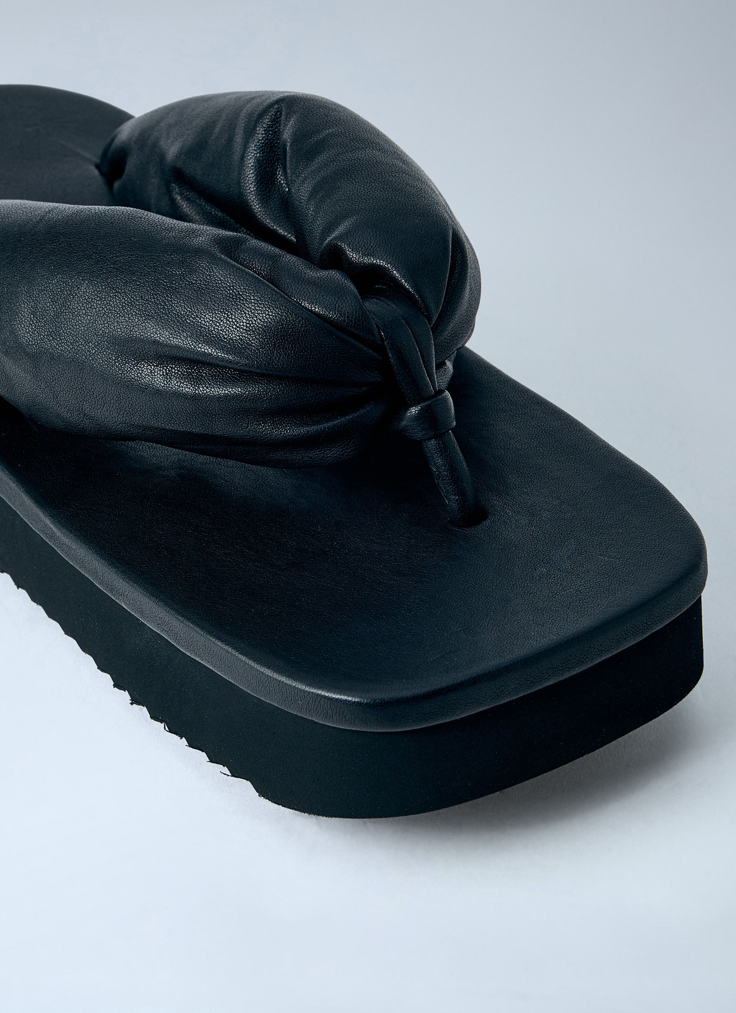 Rick Owens Hollywood Flip Flop Leather Sandals Size US 7 / EU 40 - 3 Thumbnail