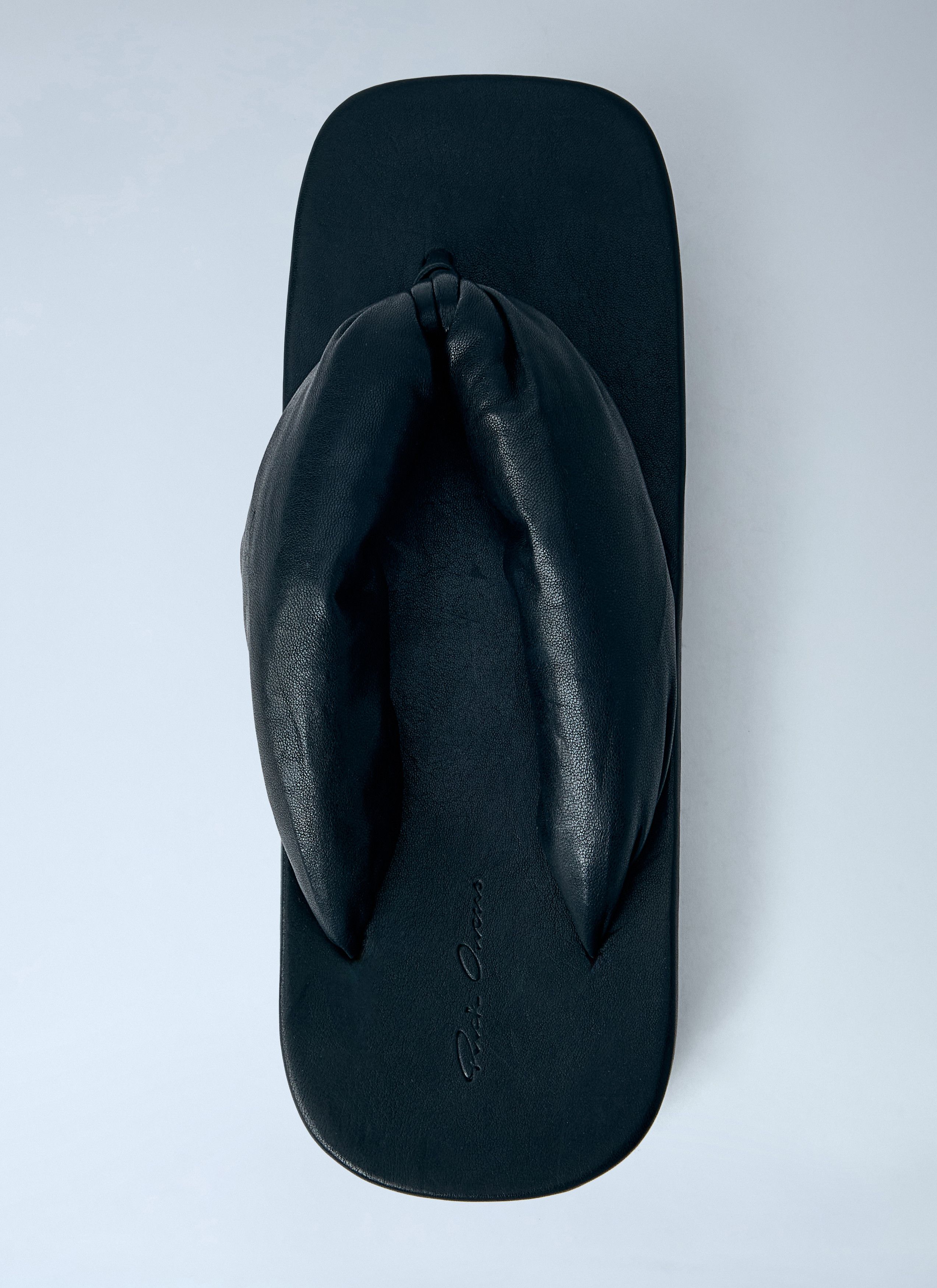 Rick Owens Hollywood Flip Flop Leather Sandals Size US 13 / EU 46 - 6 Thumbnail