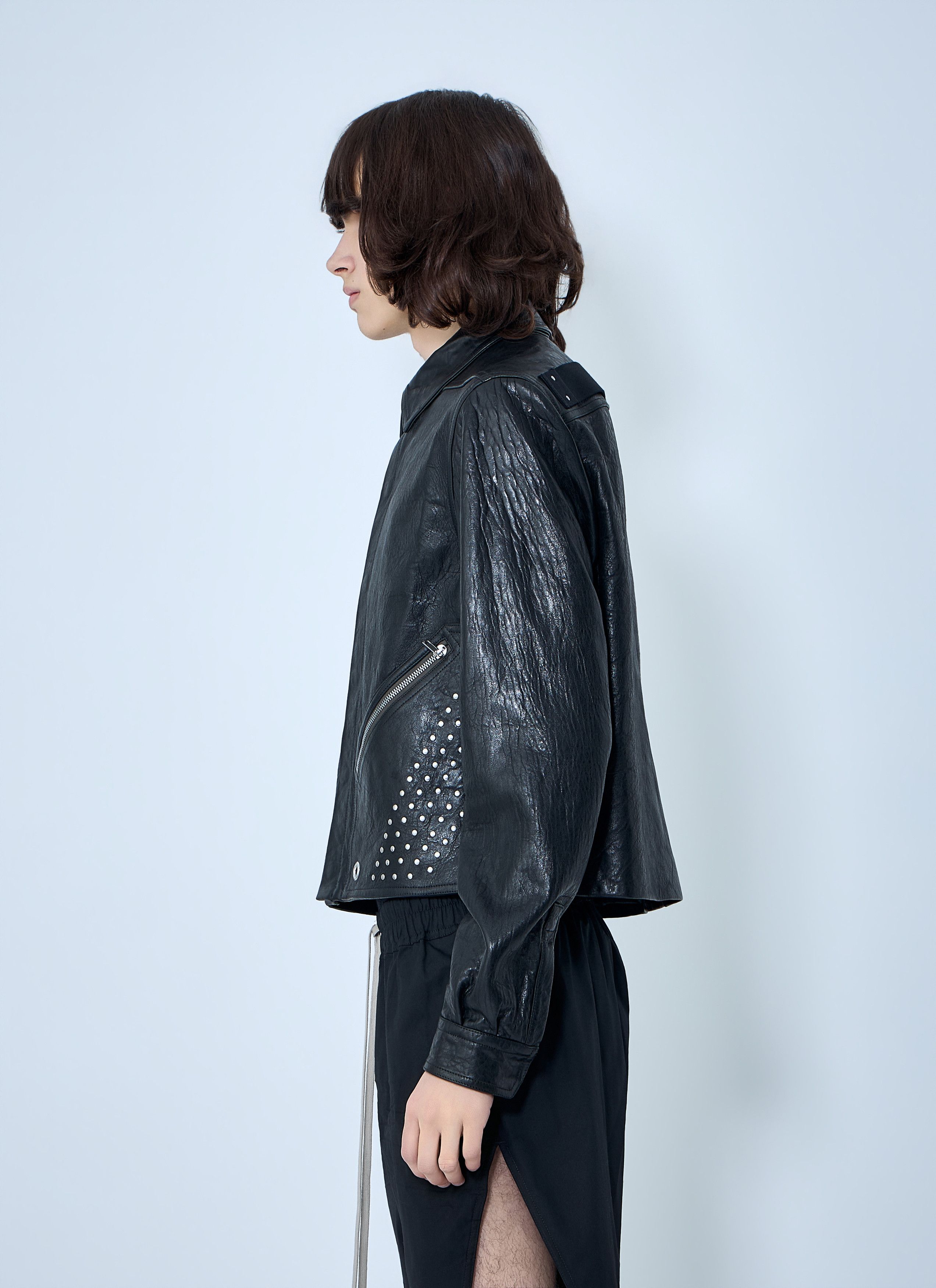 Rick Owens Studded Leather Jacket Size US L / EU 52-54 / 3 - 3 Thumbnail