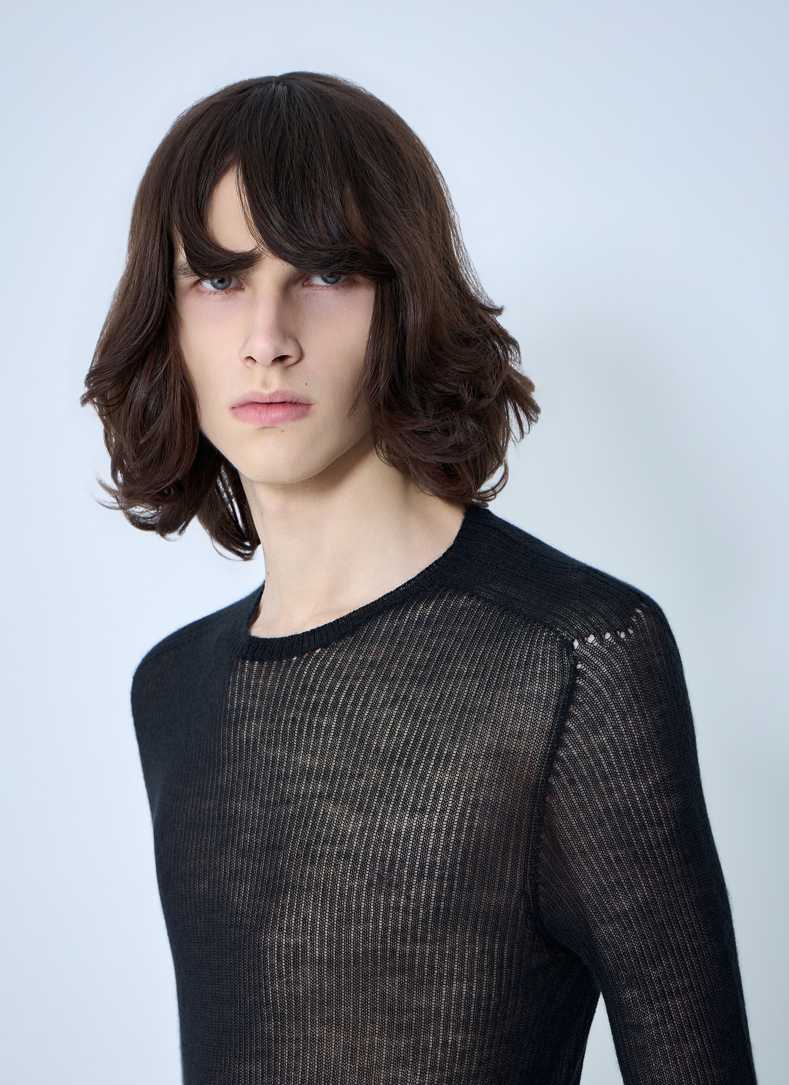 Rick Owens Sheer Knit Long Sleeve Top Size US L / EU 52-54 / 3 - 5 Thumbnail