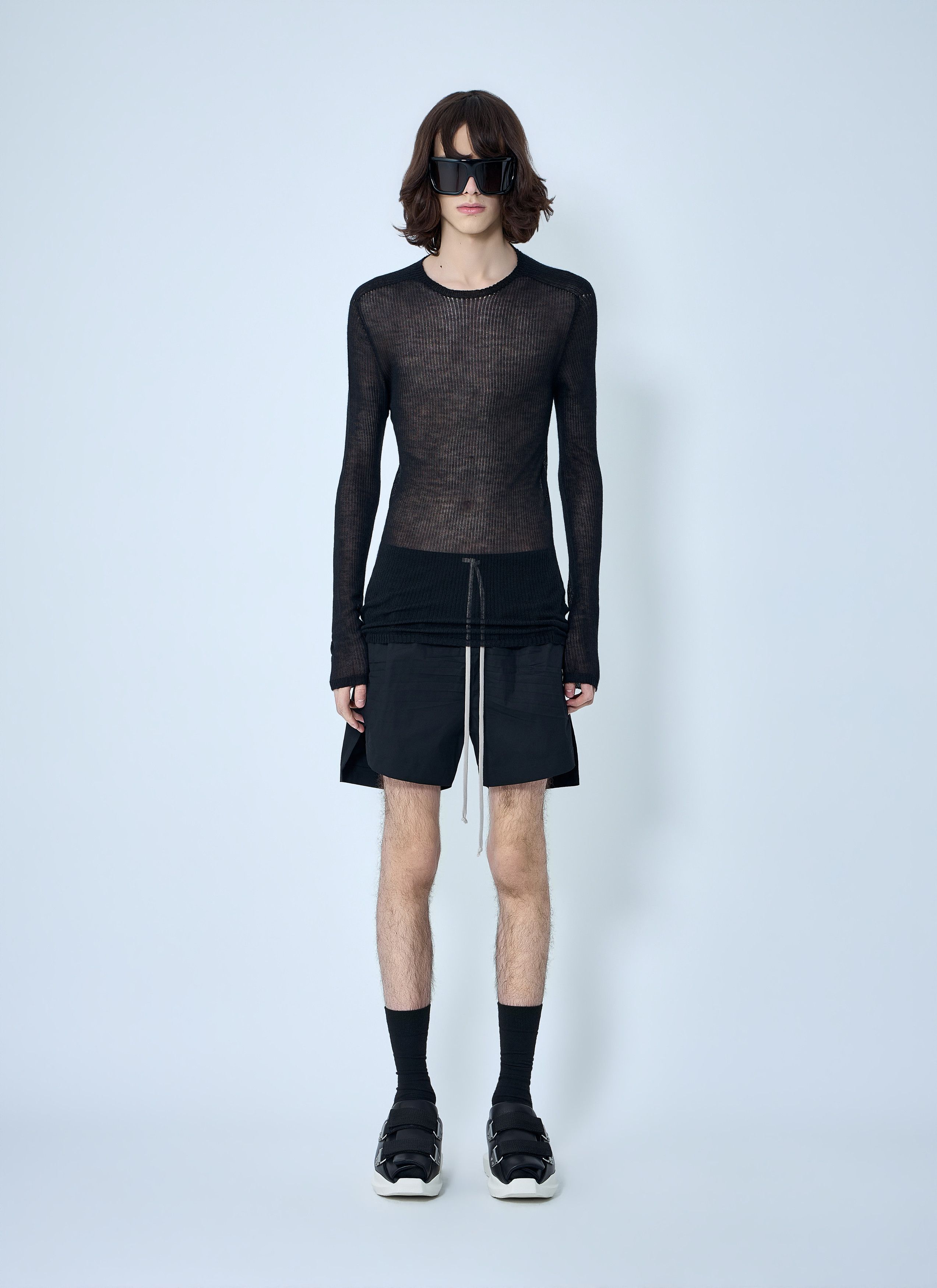 Rick Owens Sheer Knit Long Sleeve Top Size US L / EU 52-54 / 3 - 2 Thumbnail