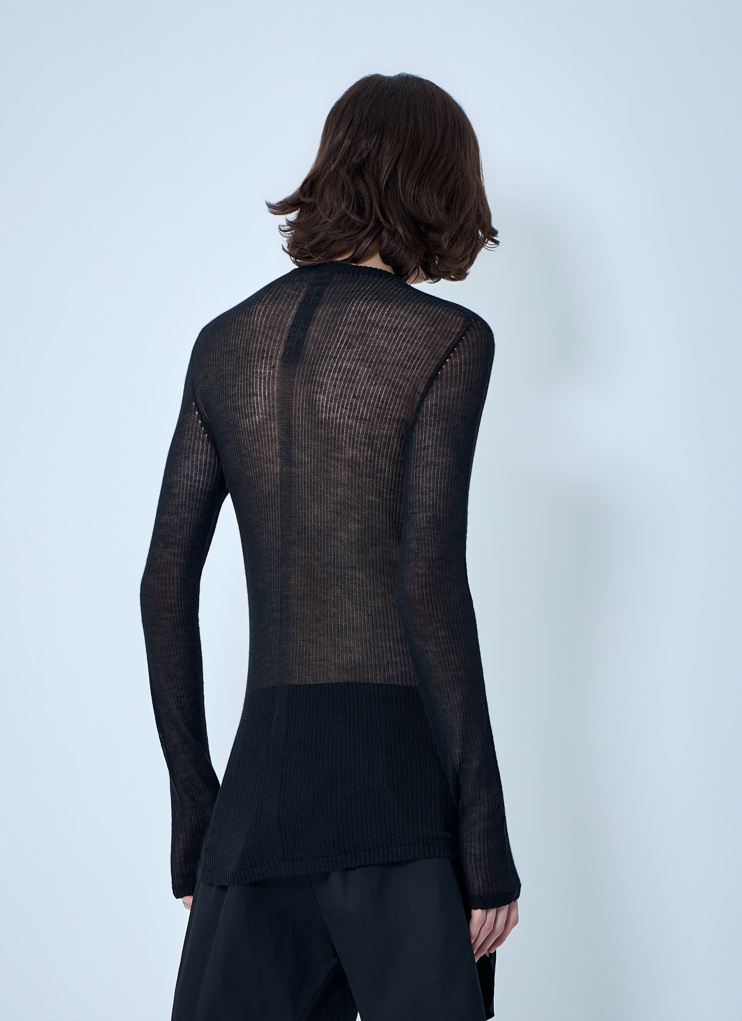 Rick Owens Sheer Knit Long Sleeve Top Size US S / EU 44-46 / 1 - 4 Thumbnail