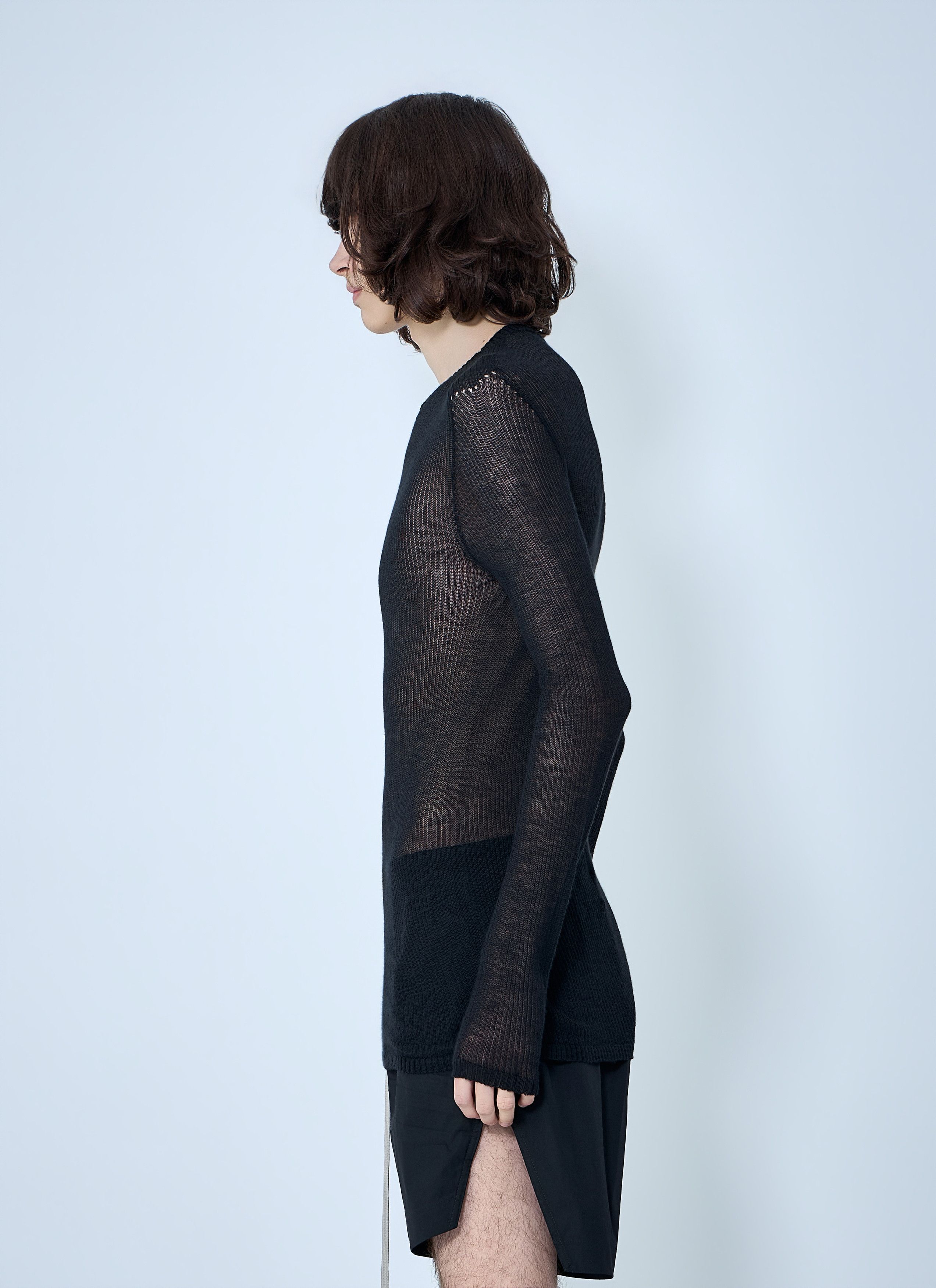 Rick Owens Sheer Knit Long Sleeve Top Size US S / EU 44-46 / 1 - 3 Thumbnail