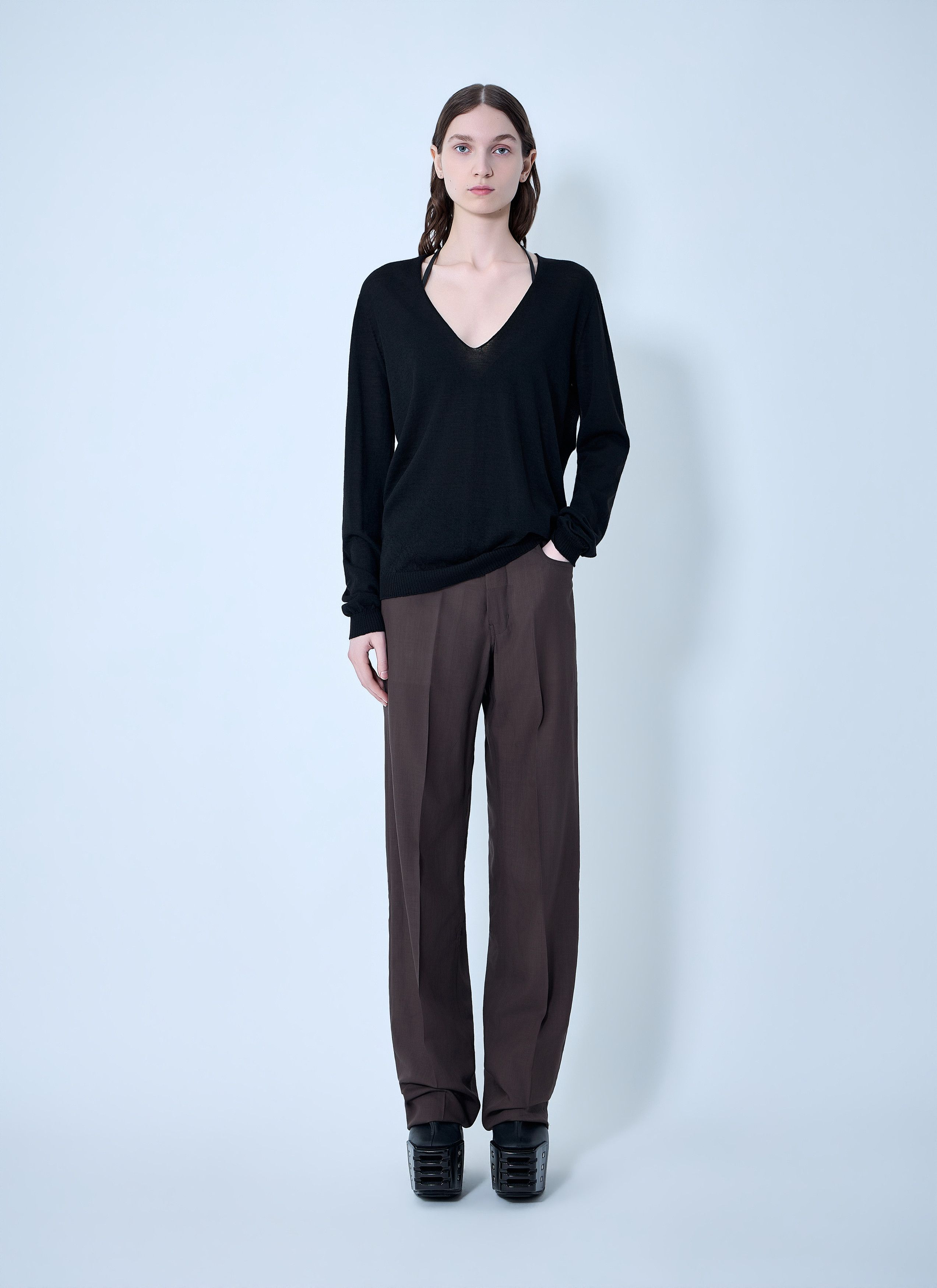 Rick Owens V Neck Pull Knit Size M / US 6-8 / IT 42-44 - 2 Thumbnail
