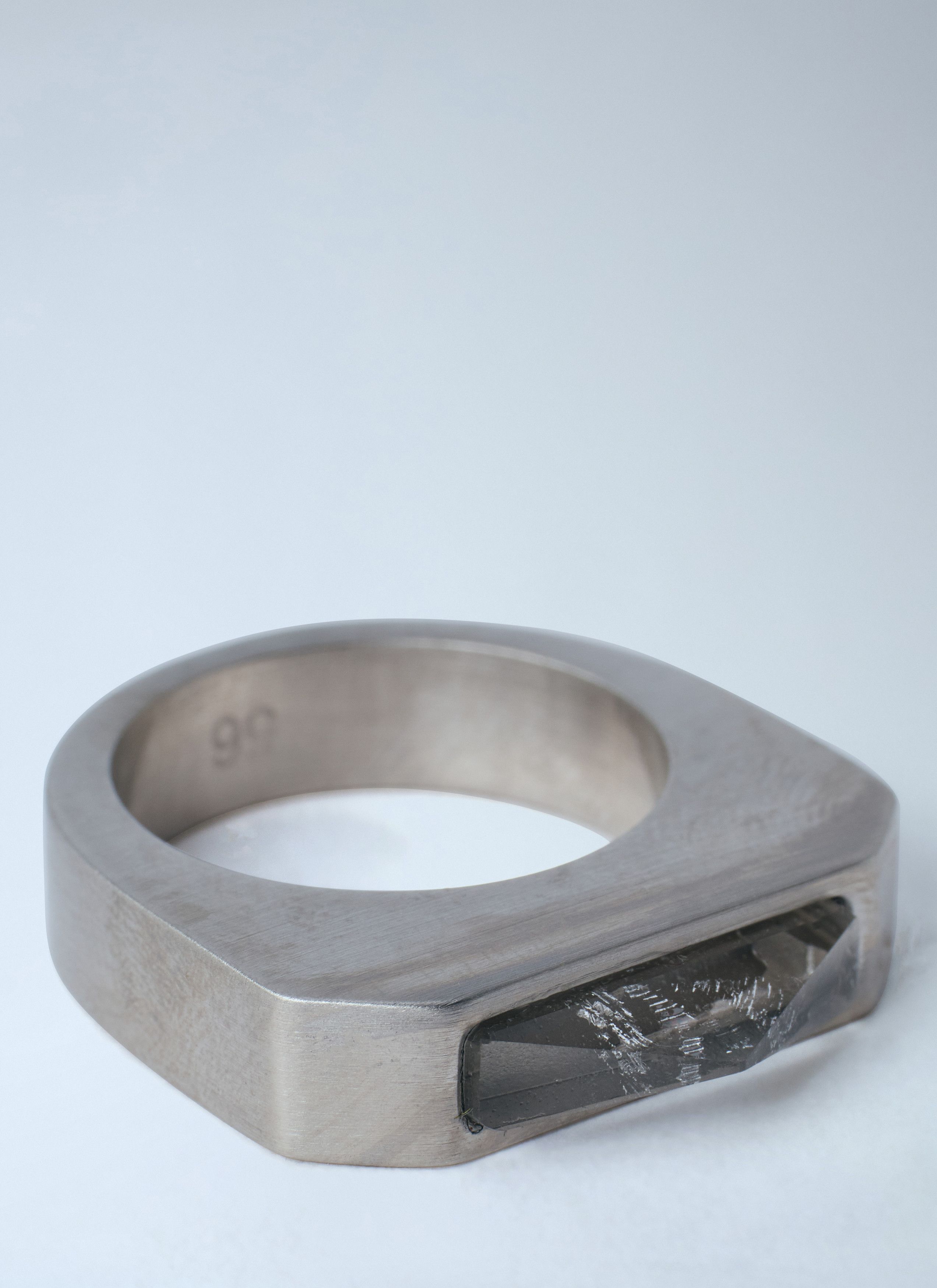 Rick Owens Pyramid Palladium Brass Ring Size ONE SIZE - 2 Thumbnail