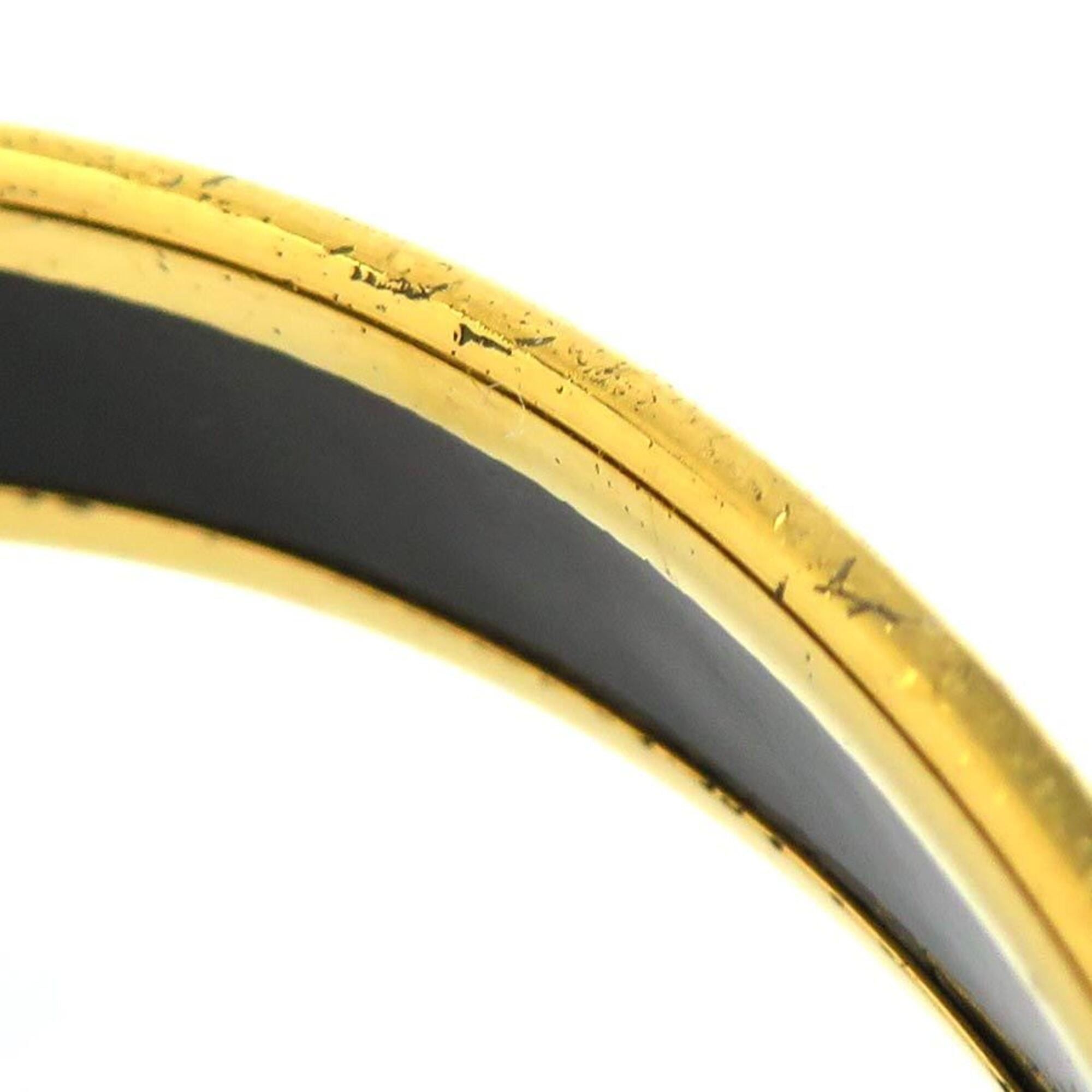 Hermes Hermes Bangle Bracelet Email Metal Enamel Gold Black White Women's e61914a Size ONE SIZE - 9 Thumbnail