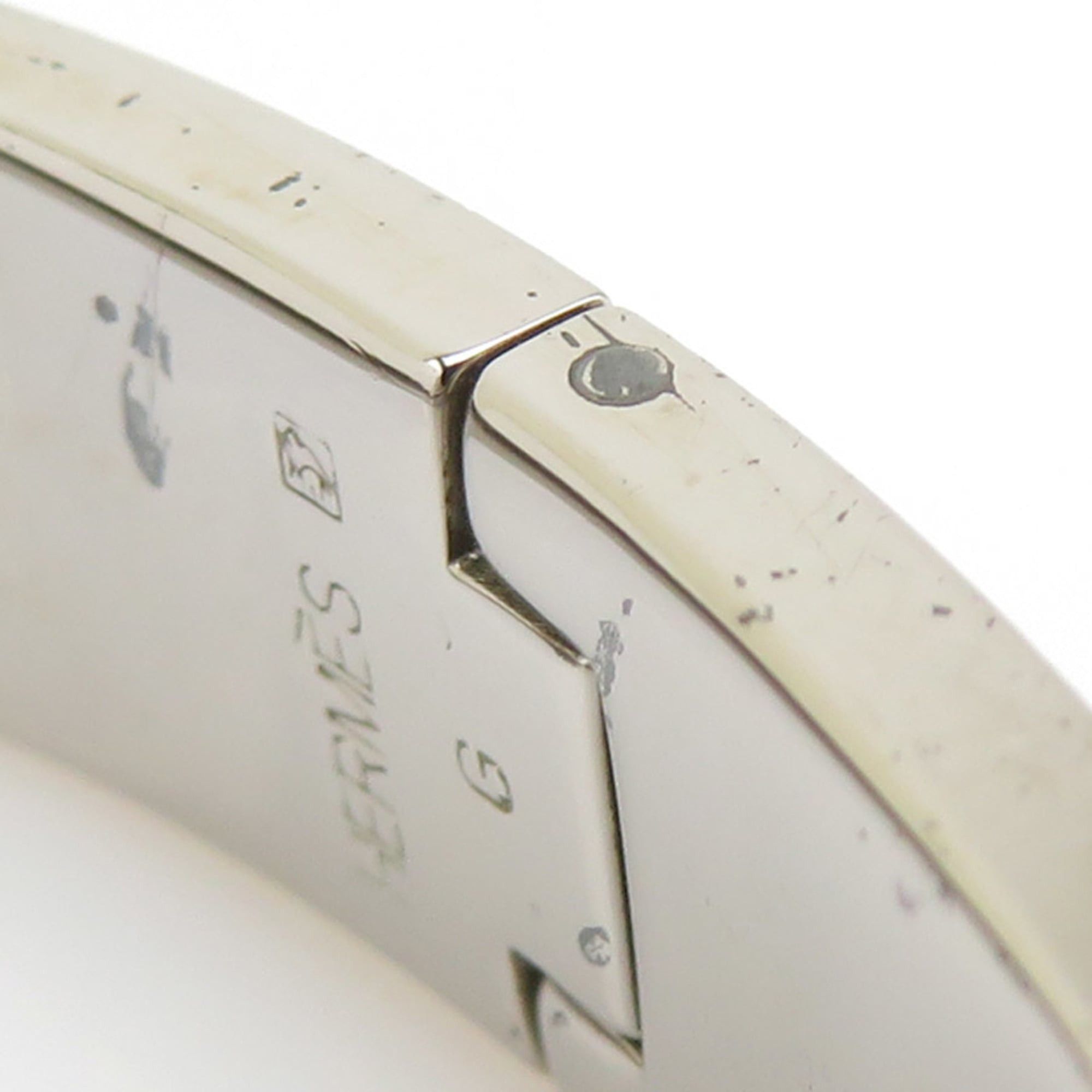 Hermes Hermes Bangle Bracelet Clic Clack H Metal Enamel Silver Off-White Women's e61915a Size ONE SIZE - 11 Thumbnail