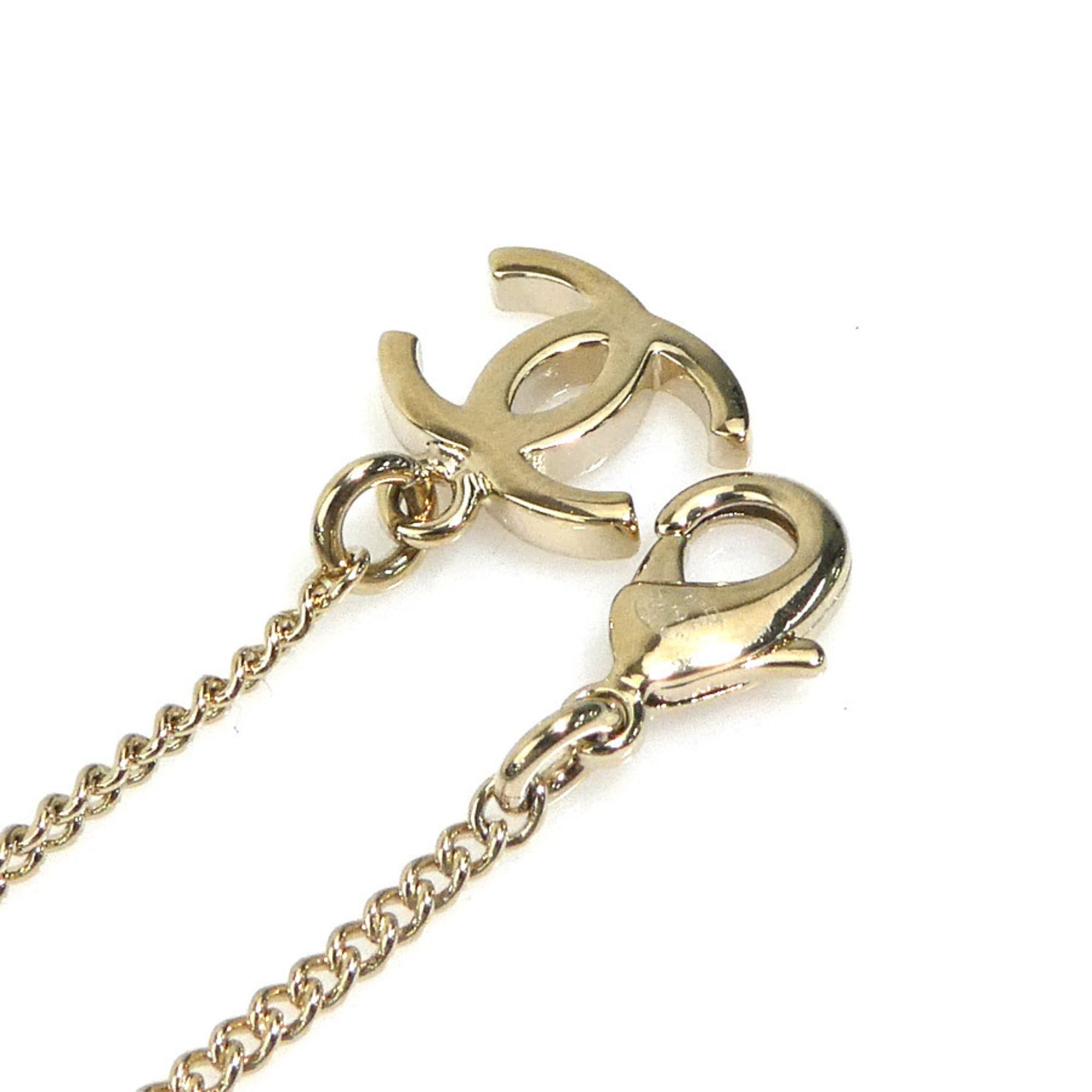 Chanel Chanel Bambi Necklace, Metal, Faux Pearl, Gold, Off-White, Black, Green, Women's, e61909a Size ONE SIZE - 6 Thumbnail