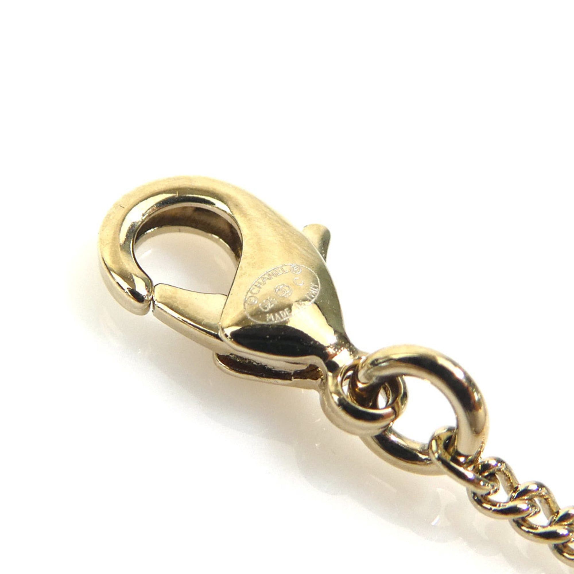 Chanel Chanel Bambi Necklace, Metal, Faux Pearl, Gold, Off-White, Black, Green, Women's, e61909a Size ONE SIZE - 8 Thumbnail