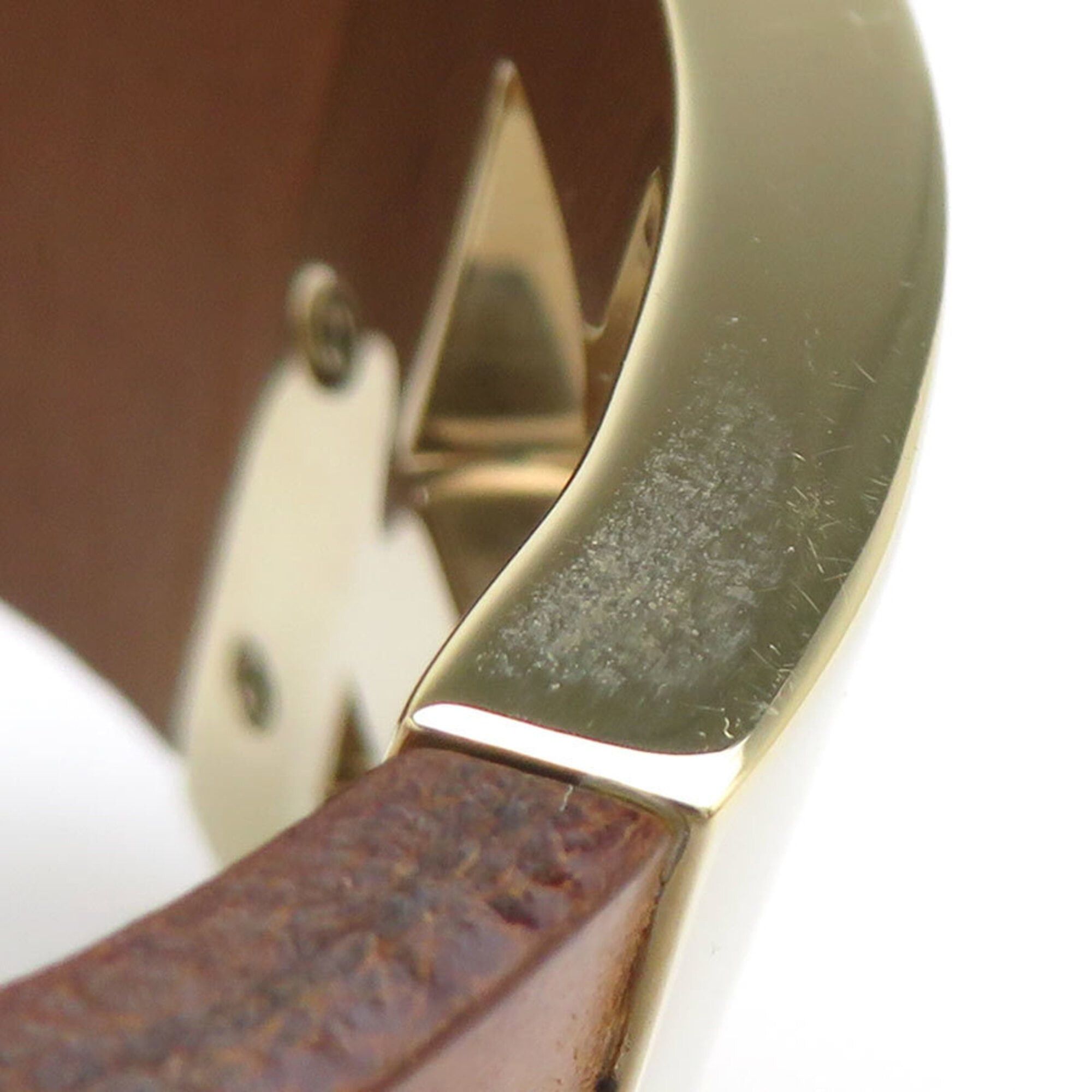 Fendi Fendi bangle bracelet, leather and metal, brown gold, women's, e61919j Size ONE SIZE - 7 Thumbnail