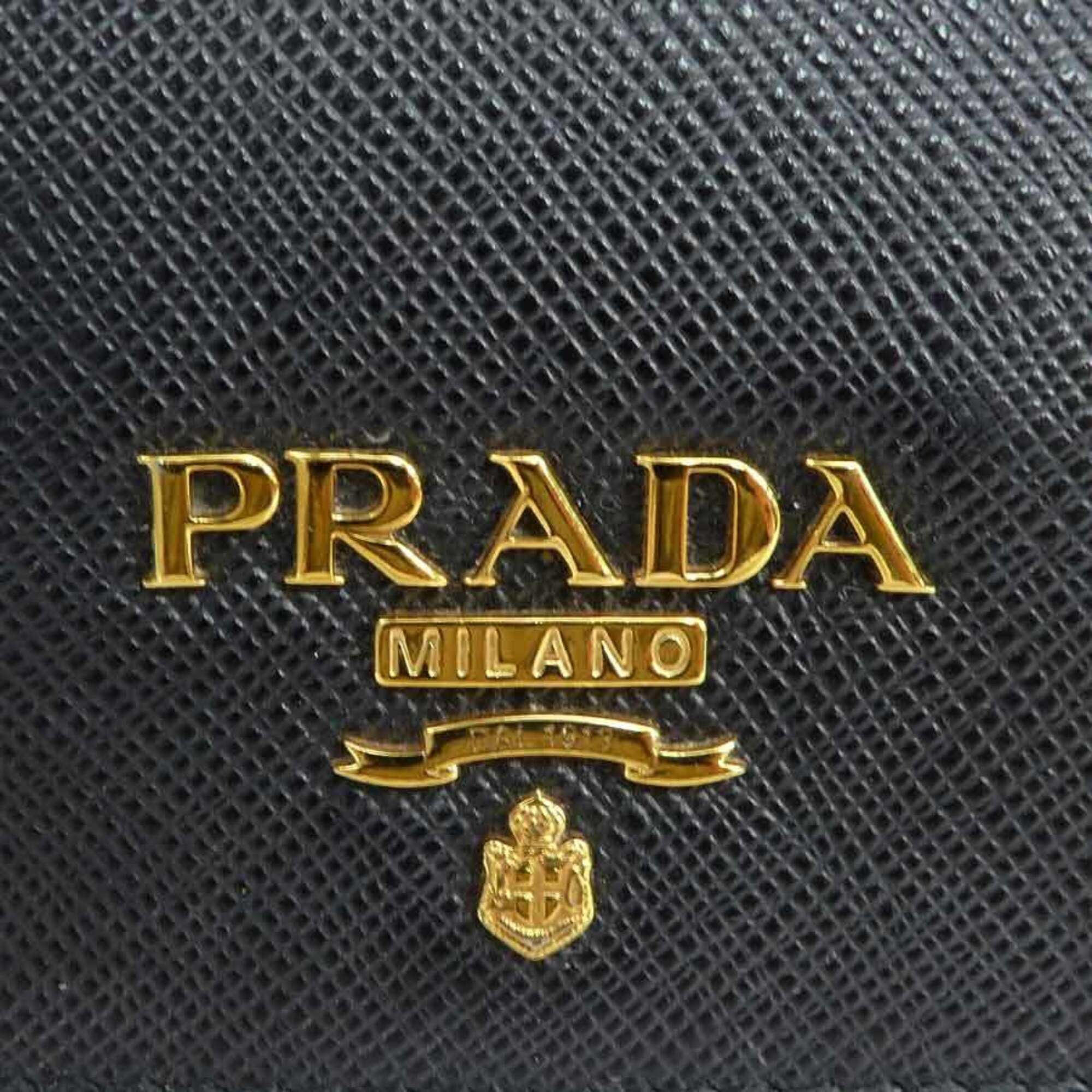 Prada Prada Long Wallet Leather Black Pink Gold Women's e61903k Size ONE SIZE - 12 Thumbnail