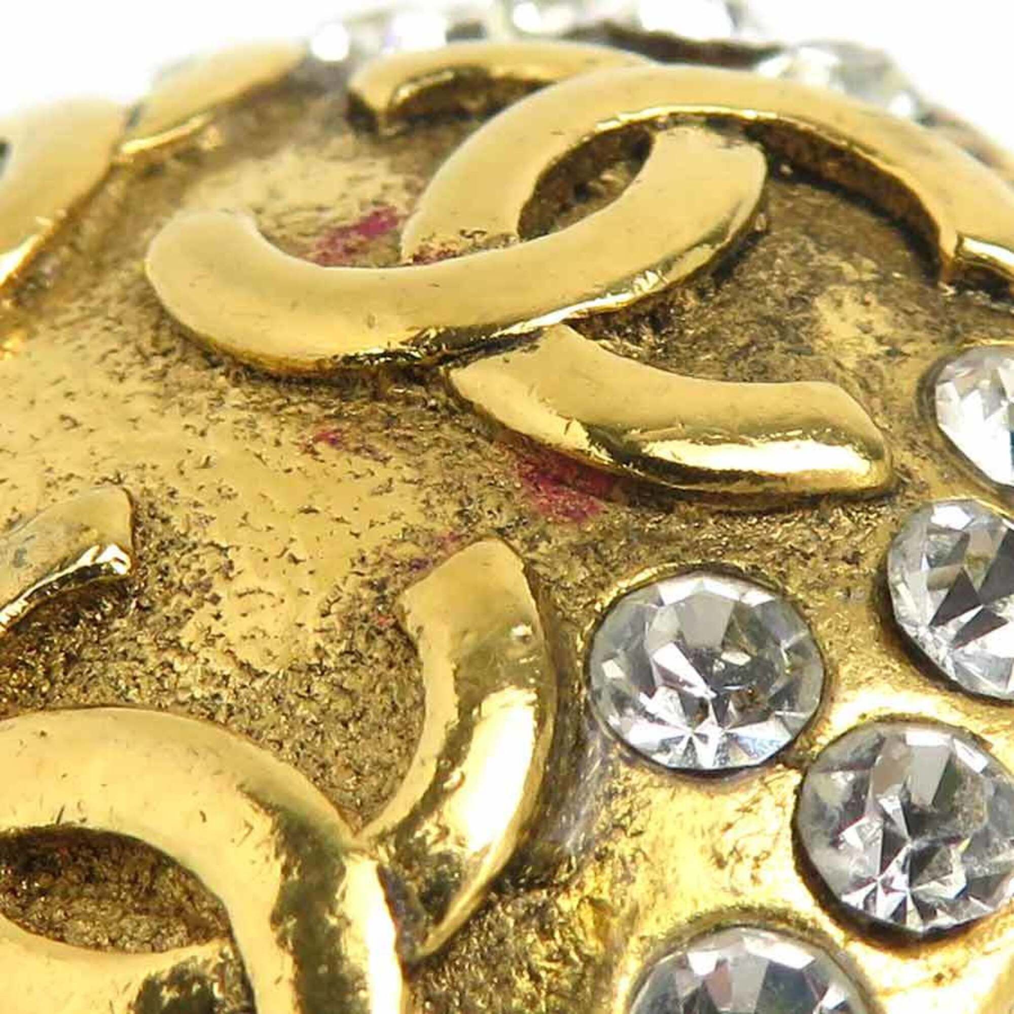 Chanel Chanel earrings, Coco Mark design, metal, rhinestones, gold and silver, for women, e61912a Size ONE SIZE - 8 Thumbnail