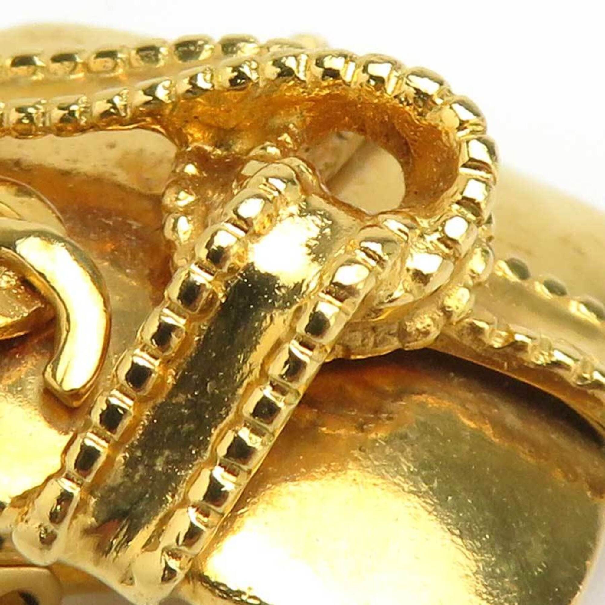 Chanel Chanel earrings, Coco Mark design, metal, gold, women's, e61911a Size ONE SIZE - 9 Thumbnail