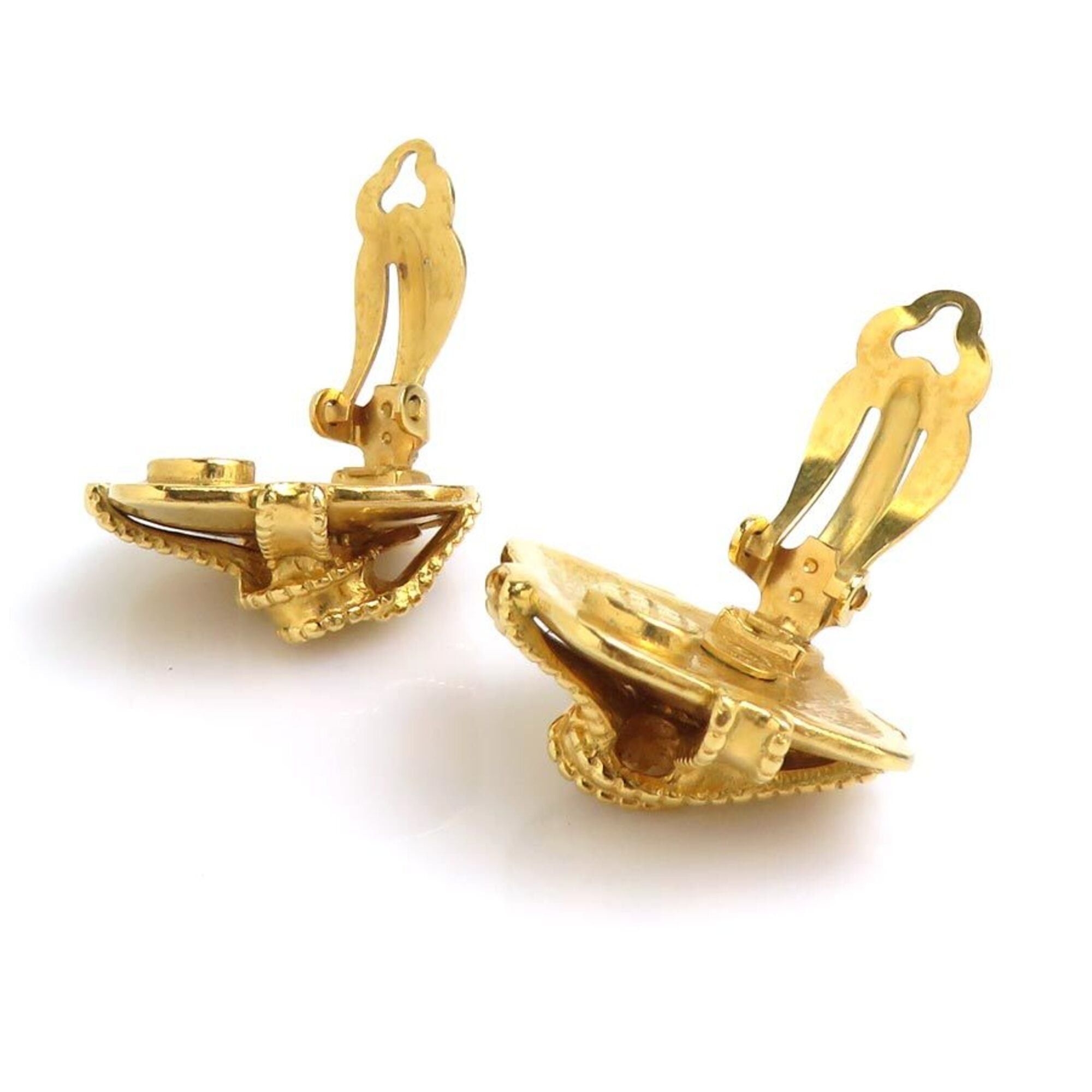 Chanel Chanel earrings, Coco Mark design, metal, gold, women's, e61911a Size ONE SIZE - 6 Thumbnail