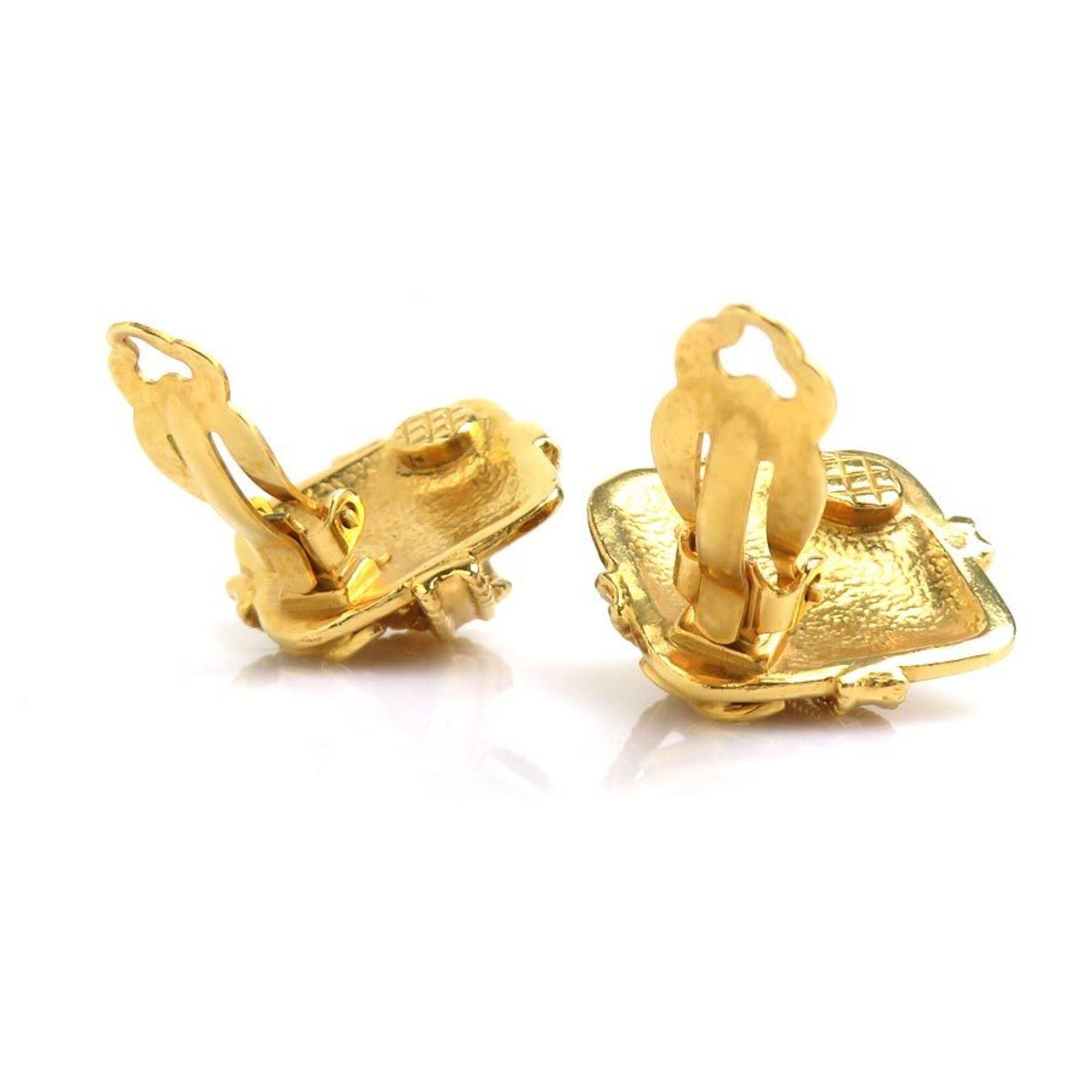 Chanel Chanel earrings, Coco Mark design, metal, gold, women's, e61911a Size ONE SIZE - 5 Thumbnail