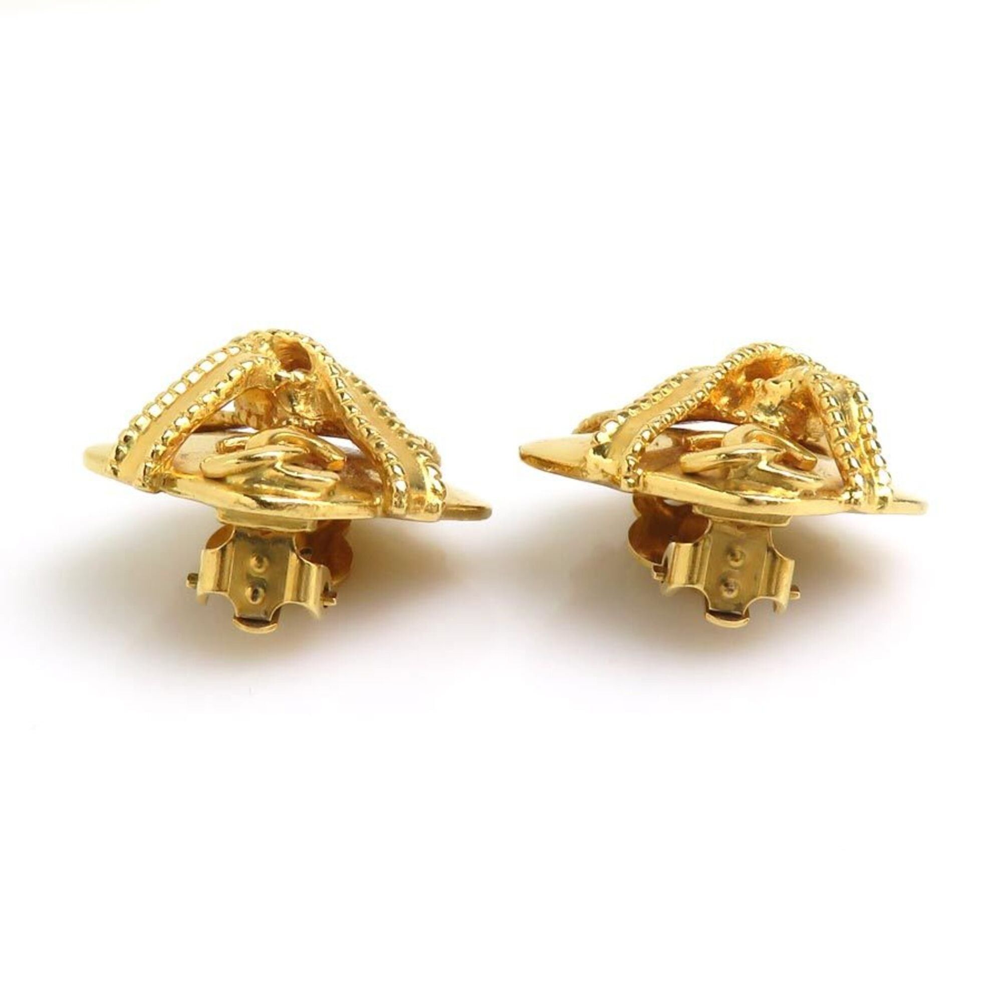 Chanel Chanel earrings, Coco Mark design, metal, gold, women's, e61911a Size ONE SIZE - 8 Thumbnail