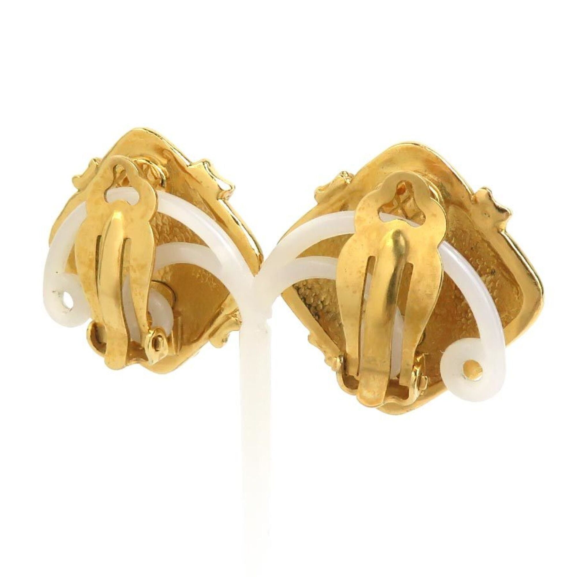 Chanel Chanel earrings, Coco Mark design, metal, gold, women's, e61911a Size ONE SIZE - 3 Thumbnail