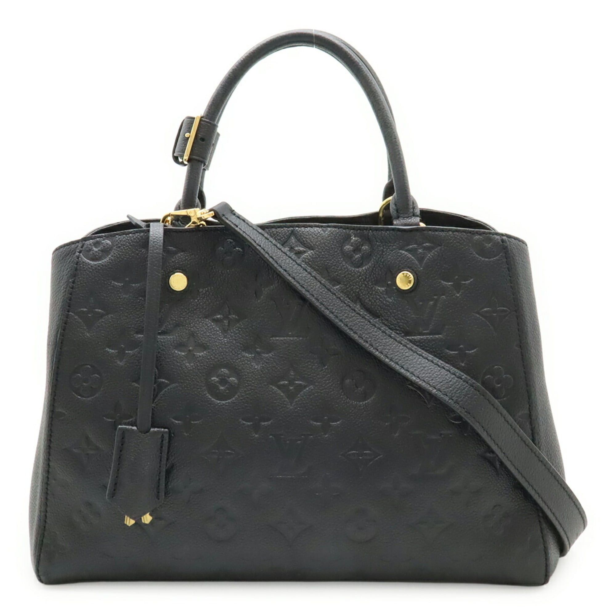 Louis Vuitton Louis Vuitton Monogram Empreinte Montaigne MM Handbag Shoulder Bag Noir Black M41048 Size ONE SIZE - 2 Thumbnail