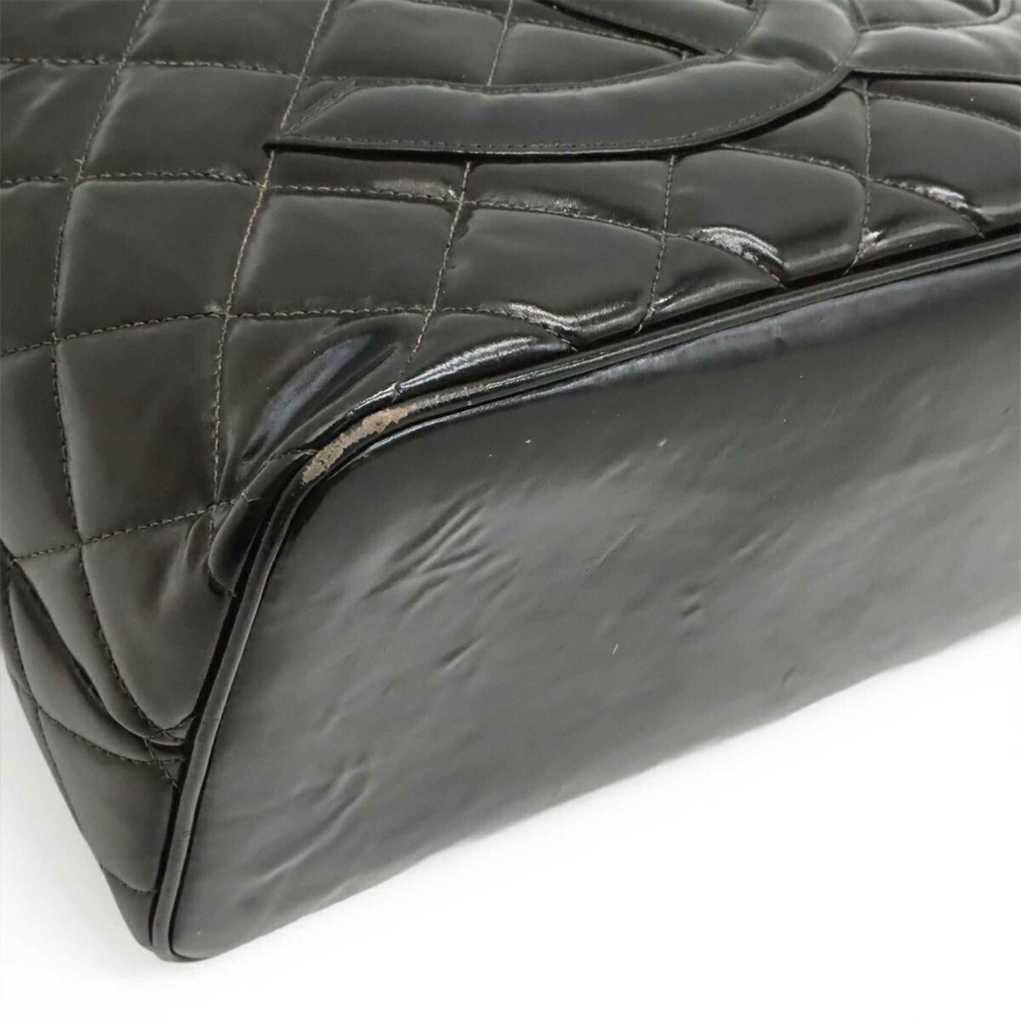 Chanel CHANEL Matelassé Coco Mark Reissue Tote Bag Shoulder Enamel Patent Leather Black A01804 Size ONE SIZE - 4 Thumbnail