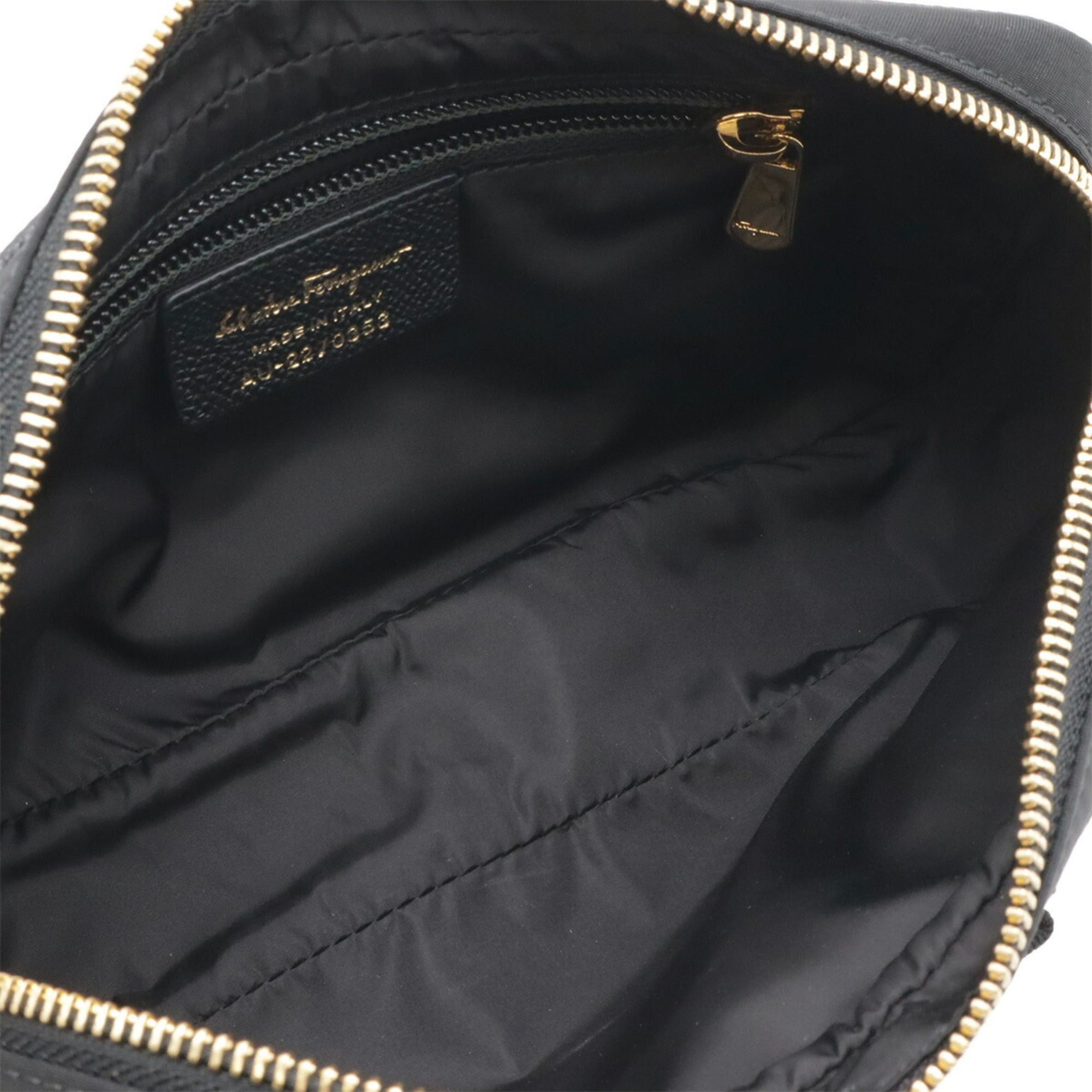 Salvatore Ferragamo Salvatore Ferragamo Vara Ribbon Shoulder Bag, Nylon, Black, AU-22 0353 Size ONE SIZE - 7 Thumbnail