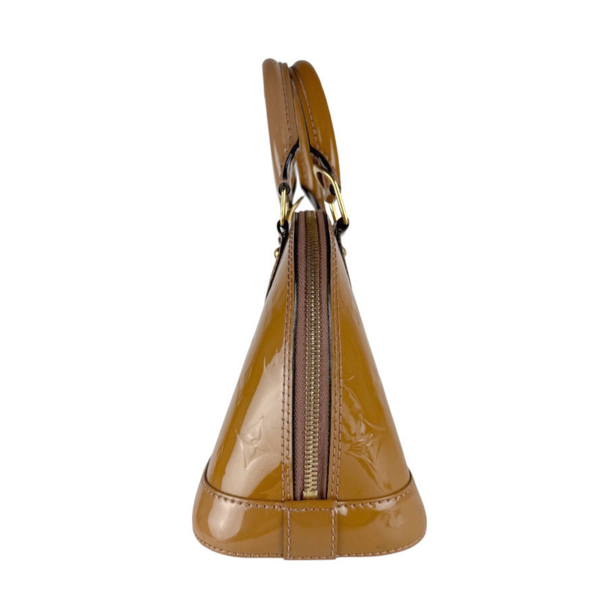 Louis Vuitton Louis Vuitton Alma BB Monogram Vernis Handbag, Rose Velour, Women's, M91585 z9768 Size ONE SIZE - 2 Thumbnail