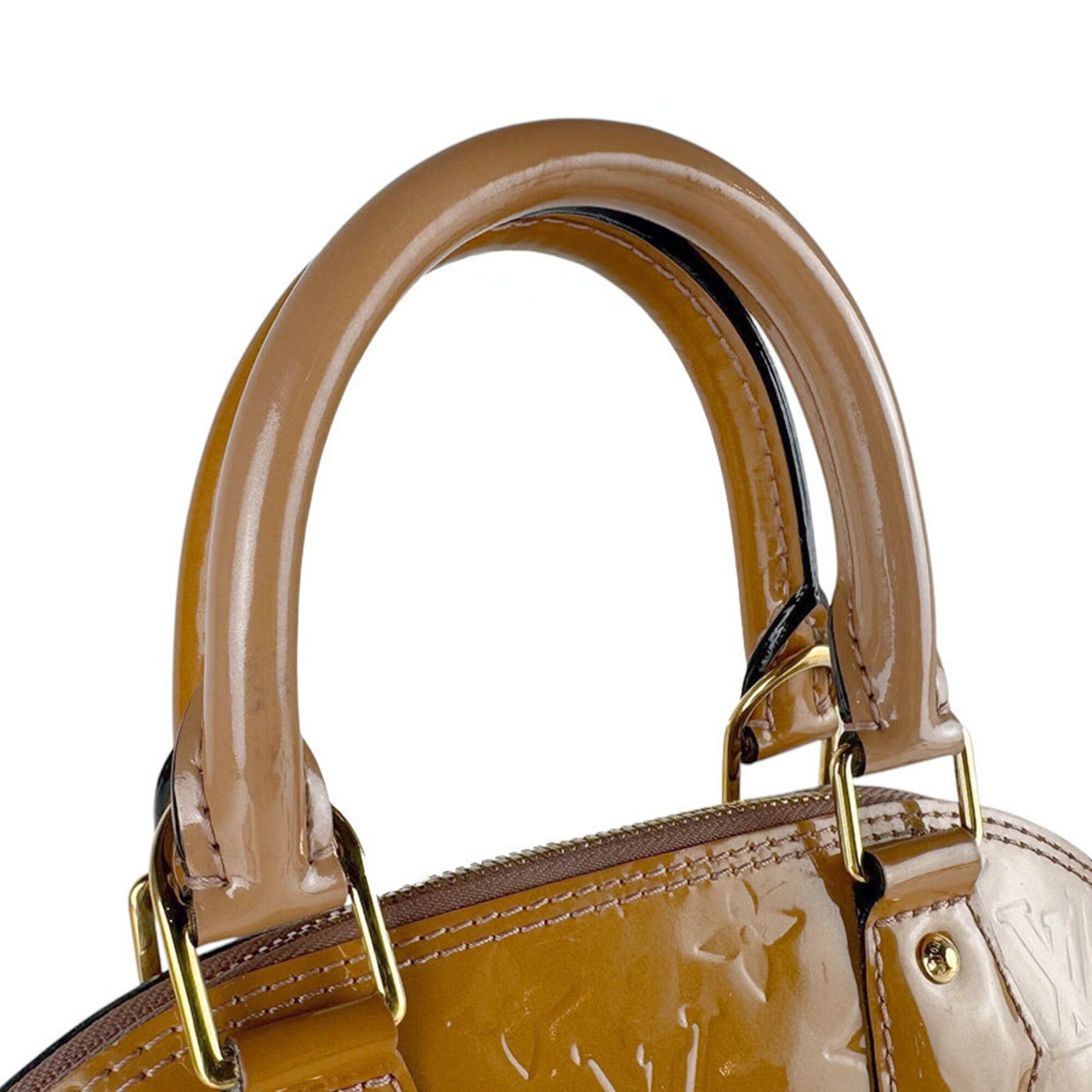 Louis Vuitton Louis Vuitton Alma BB Monogram Vernis Handbag, Rose Velour, Women's, M91585 z9768 Size ONE SIZE - 10 Thumbnail