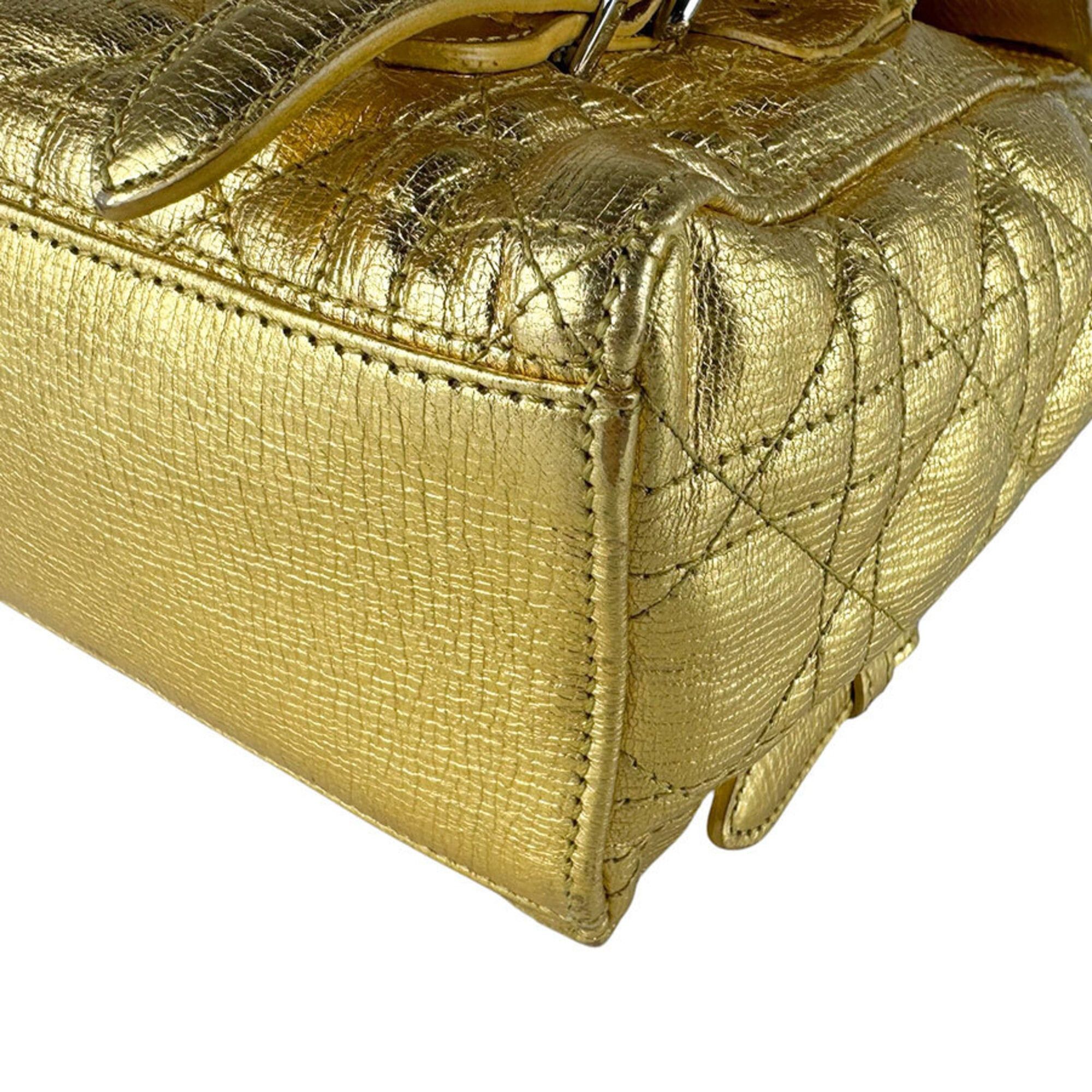Dior Christian Dior Cannage Leather Backpack, Gold, Women's (z9766) Size ONE SIZE - 9 Thumbnail