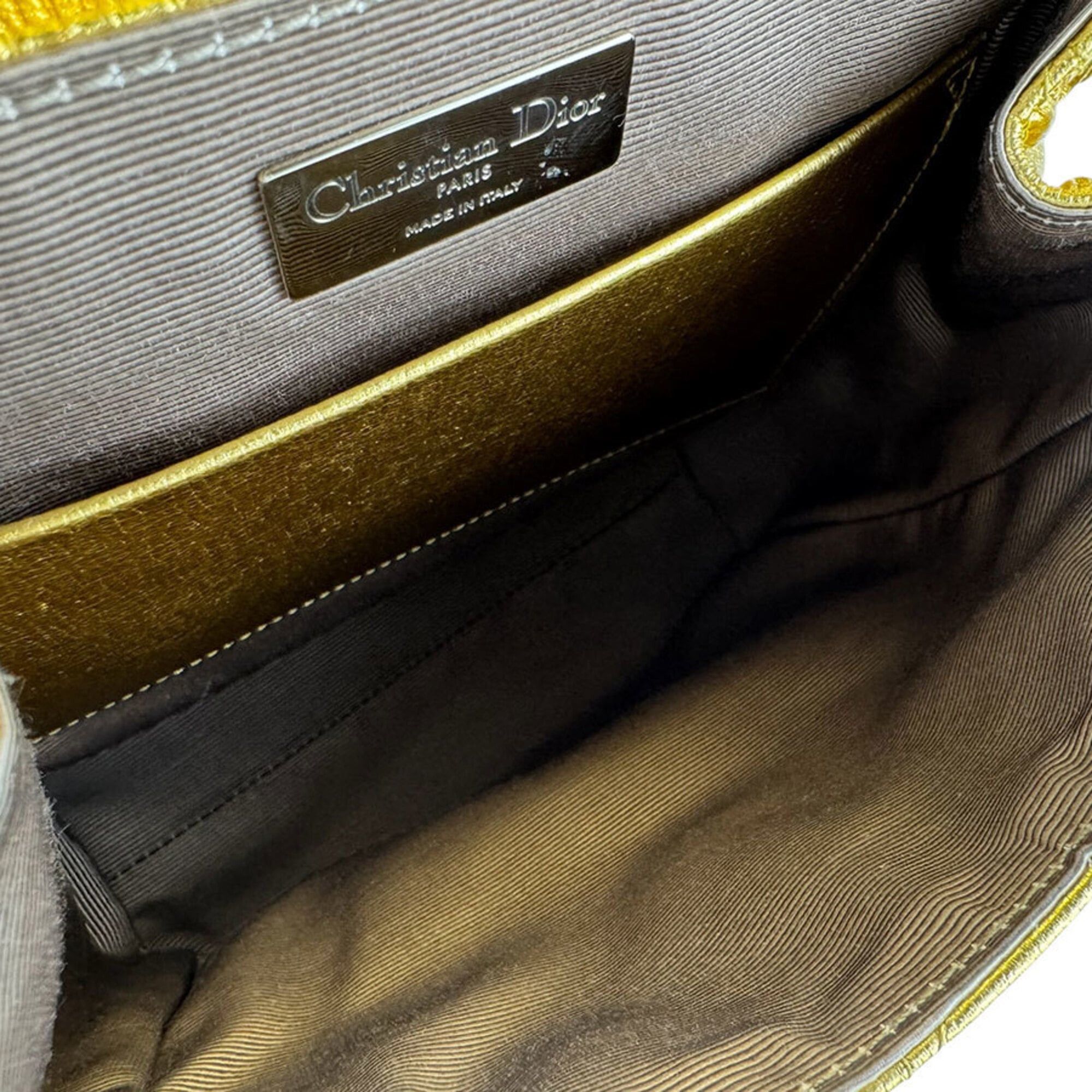 Dior Christian Dior Cannage Leather Backpack, Gold, Women's (z9766) Size ONE SIZE - 5 Thumbnail