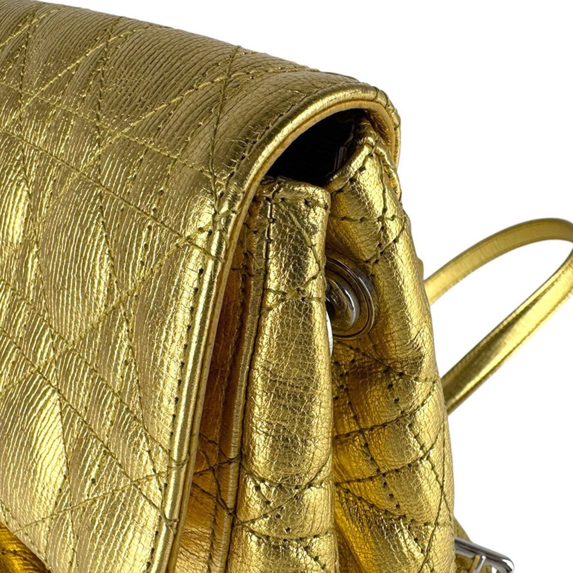 Dior Christian Dior Cannage Leather Backpack, Gold, Women's (z9766) Size ONE SIZE - 7 Thumbnail