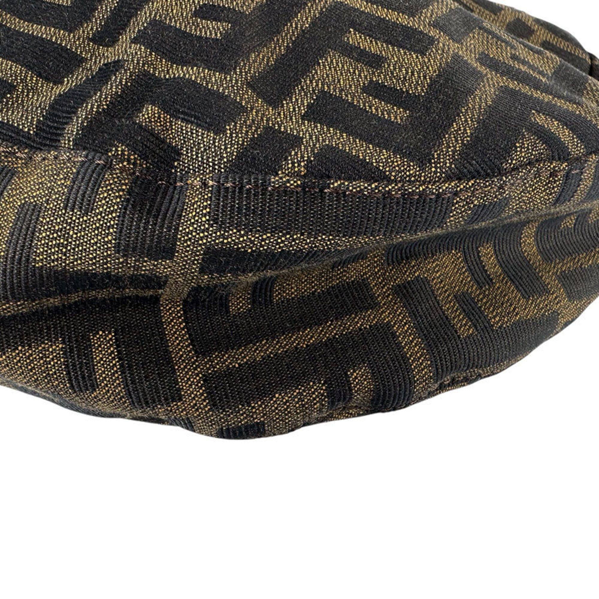 Fendi Fendi Zucca Nylon Canvas Handbag, Brown, Women's (z9770) Size ONE SIZE - 9 Thumbnail