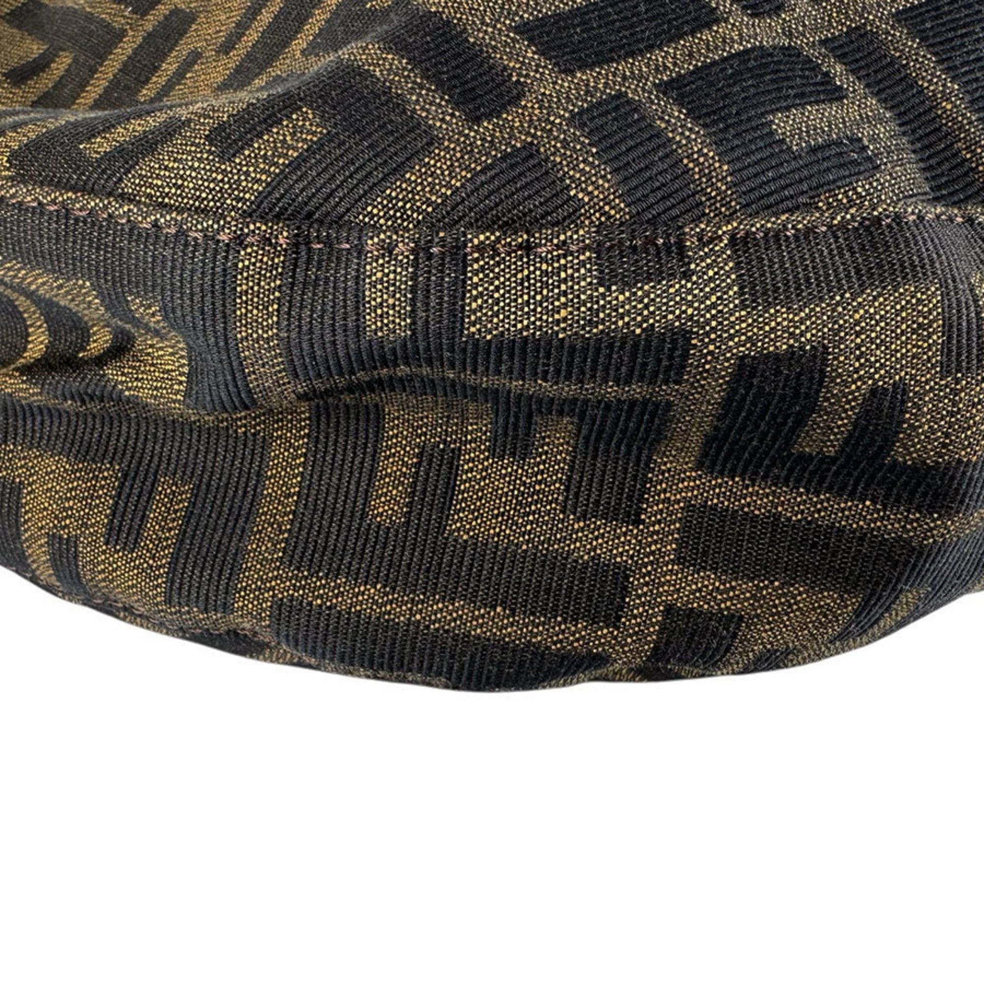 Fendi Fendi Zucca Nylon Canvas Handbag, Brown, Women's (z9770) Size ONE SIZE - 8 Thumbnail