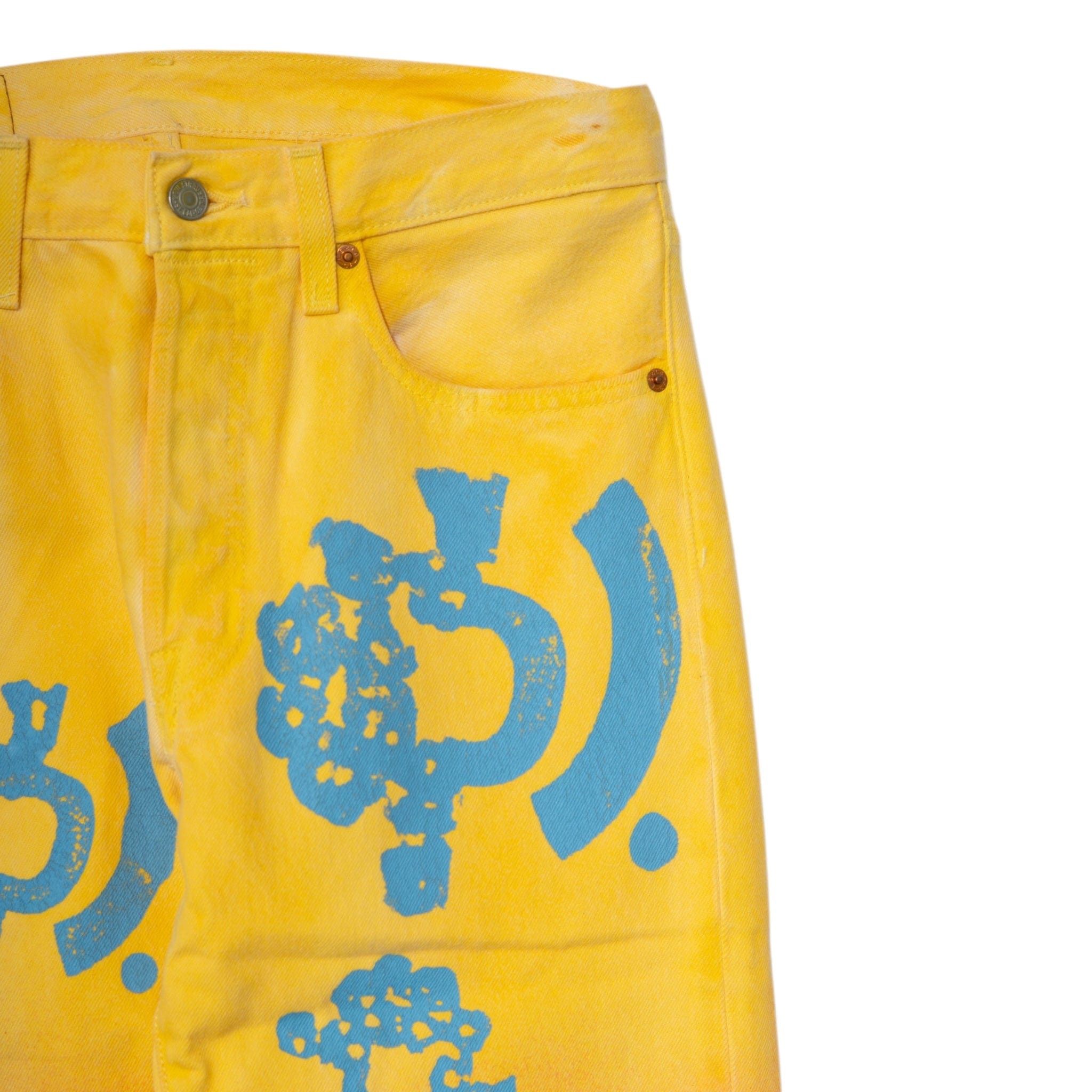 DENIM TEARS X Bstroy Gradient Jeans Yellow Orange Size US 30 / EU 46 - 3 Thumbnail