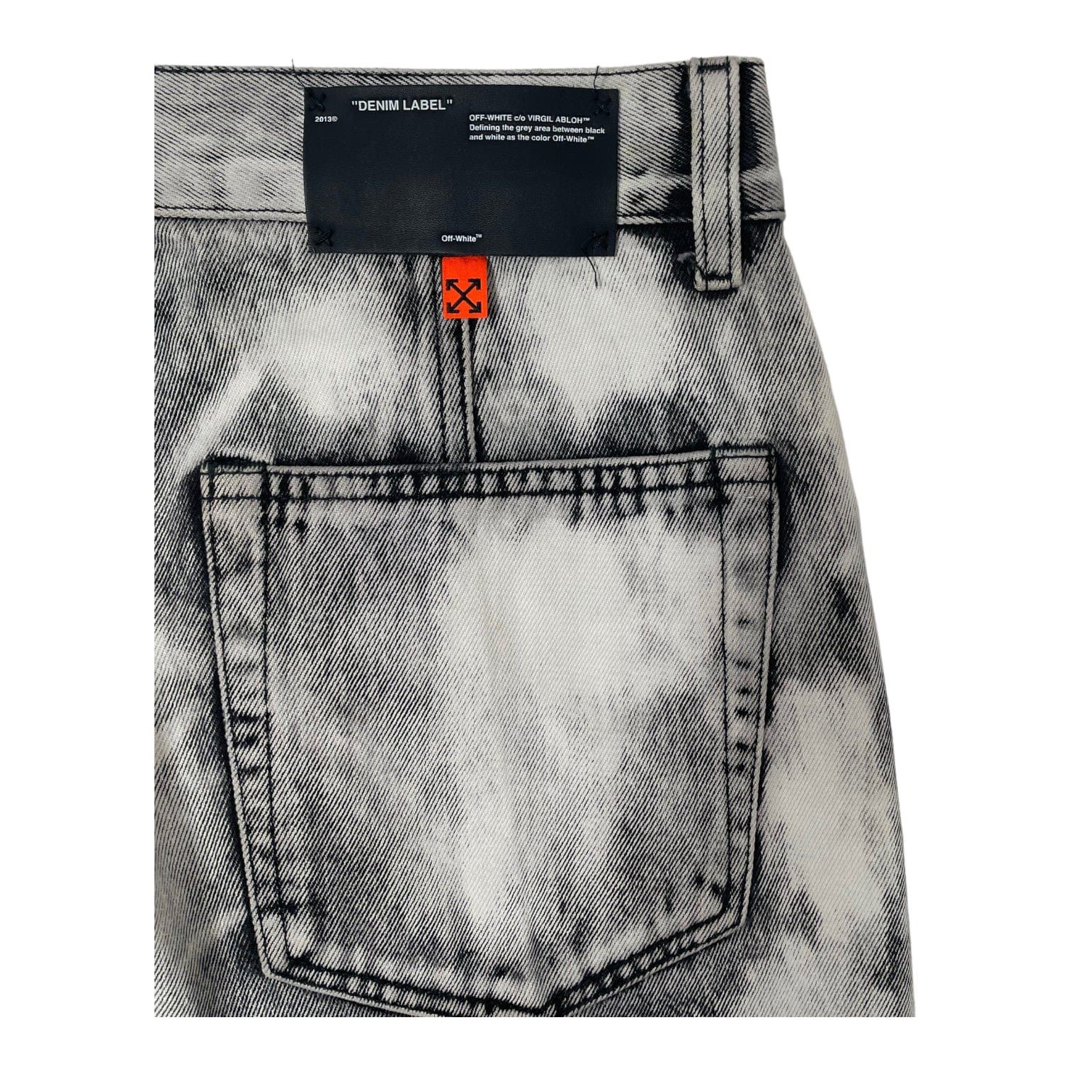 Off-White x Murder Bravado Studded Flare Jeans Grey Size US 32 / EU 48 - 6 Thumbnail