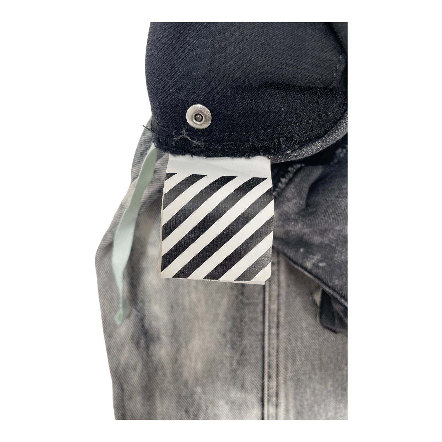 Off-White x Murder Bravado Studded Flare Jeans Grey Size US 32 / EU 48 - 8 Thumbnail