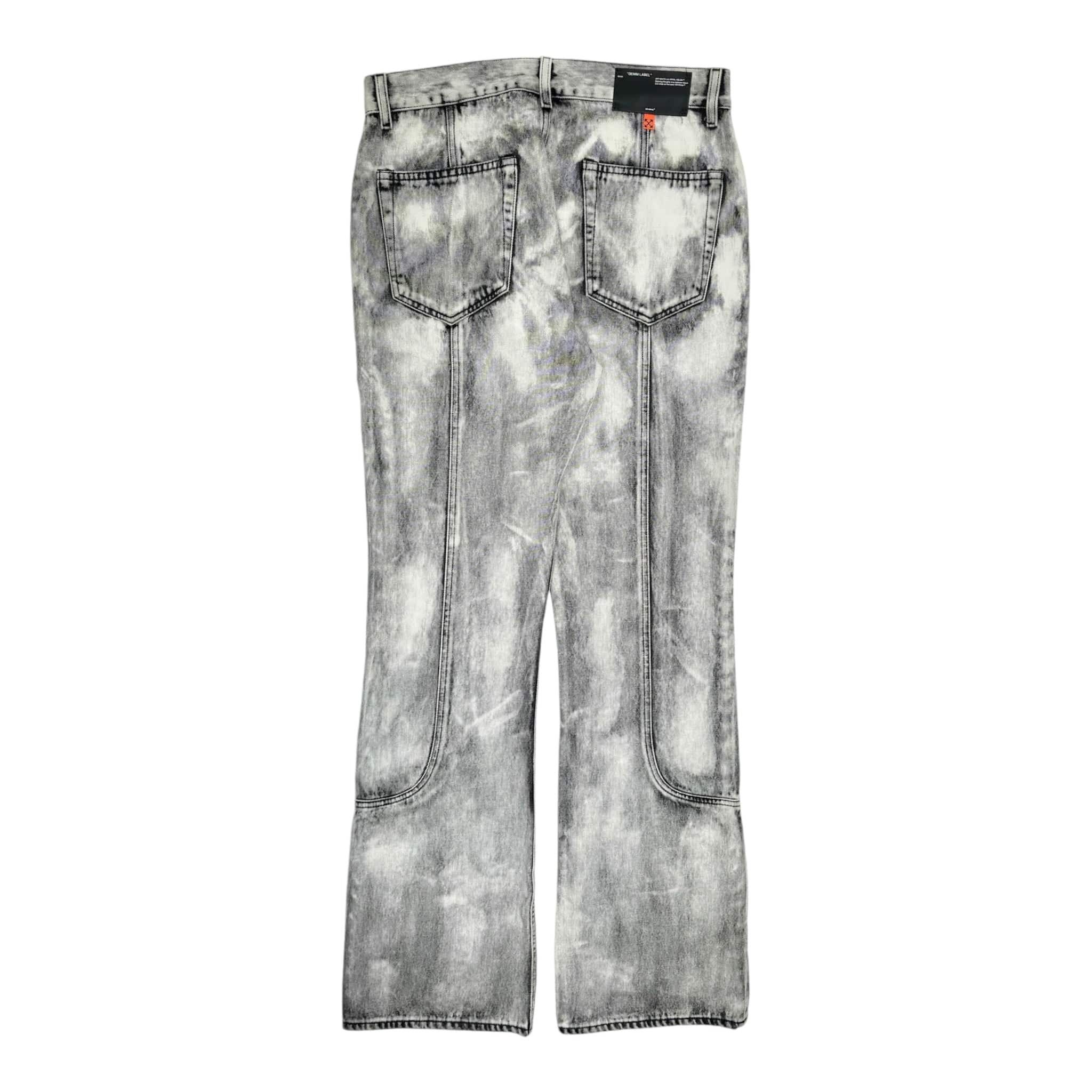 Off-White x Murder Bravado Studded Flare Jeans Grey Size US 32 / EU 48 - 2 Thumbnail