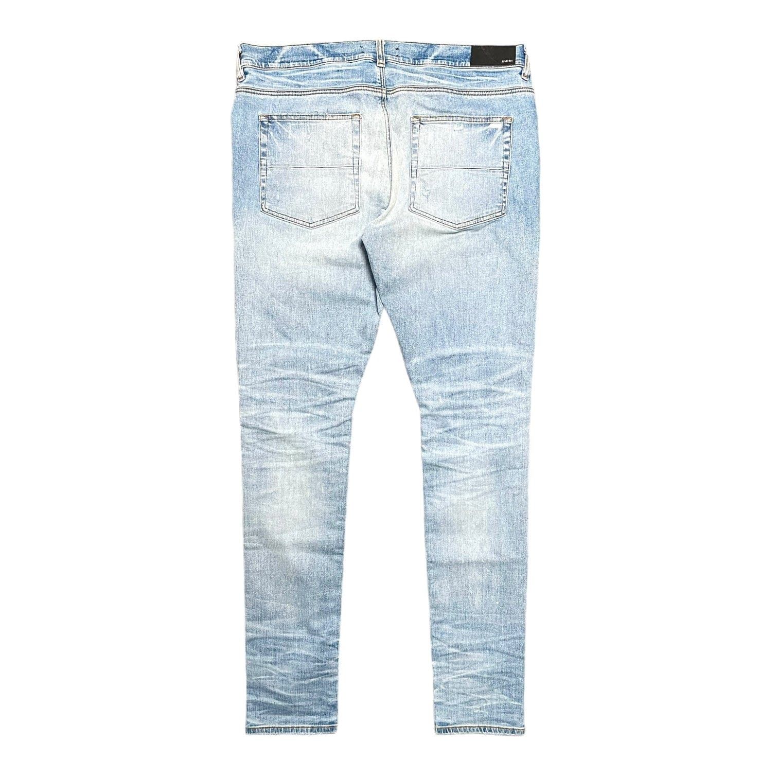 Amiri Amiri MX1 Grey Suede Patch Jeans Clay Indigo Size US 38 / EU 54 - 2 Thumbnail