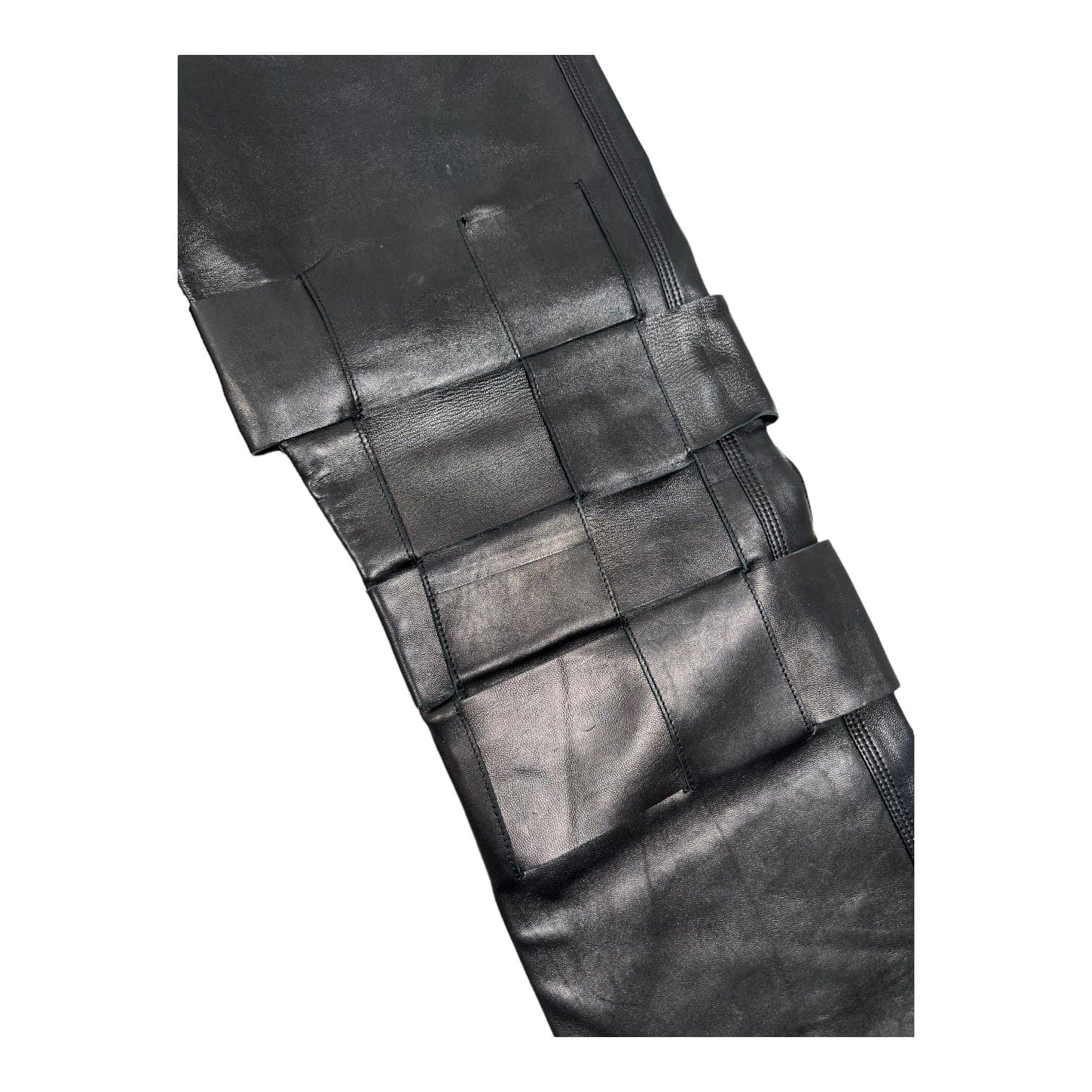 Bottega Veneta Quilted Leather Pants Black Size US 31 - 3 Thumbnail