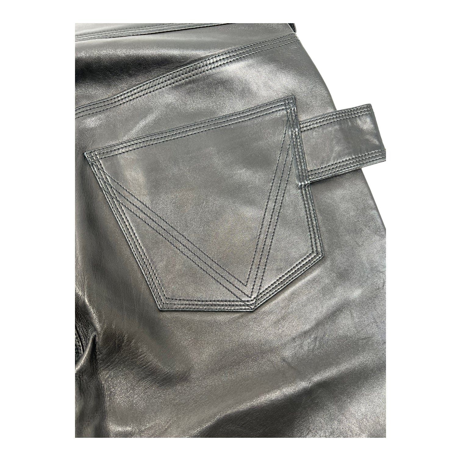 Bottega Veneta Quilted Leather Pants Black Size US 31 - 4 Thumbnail