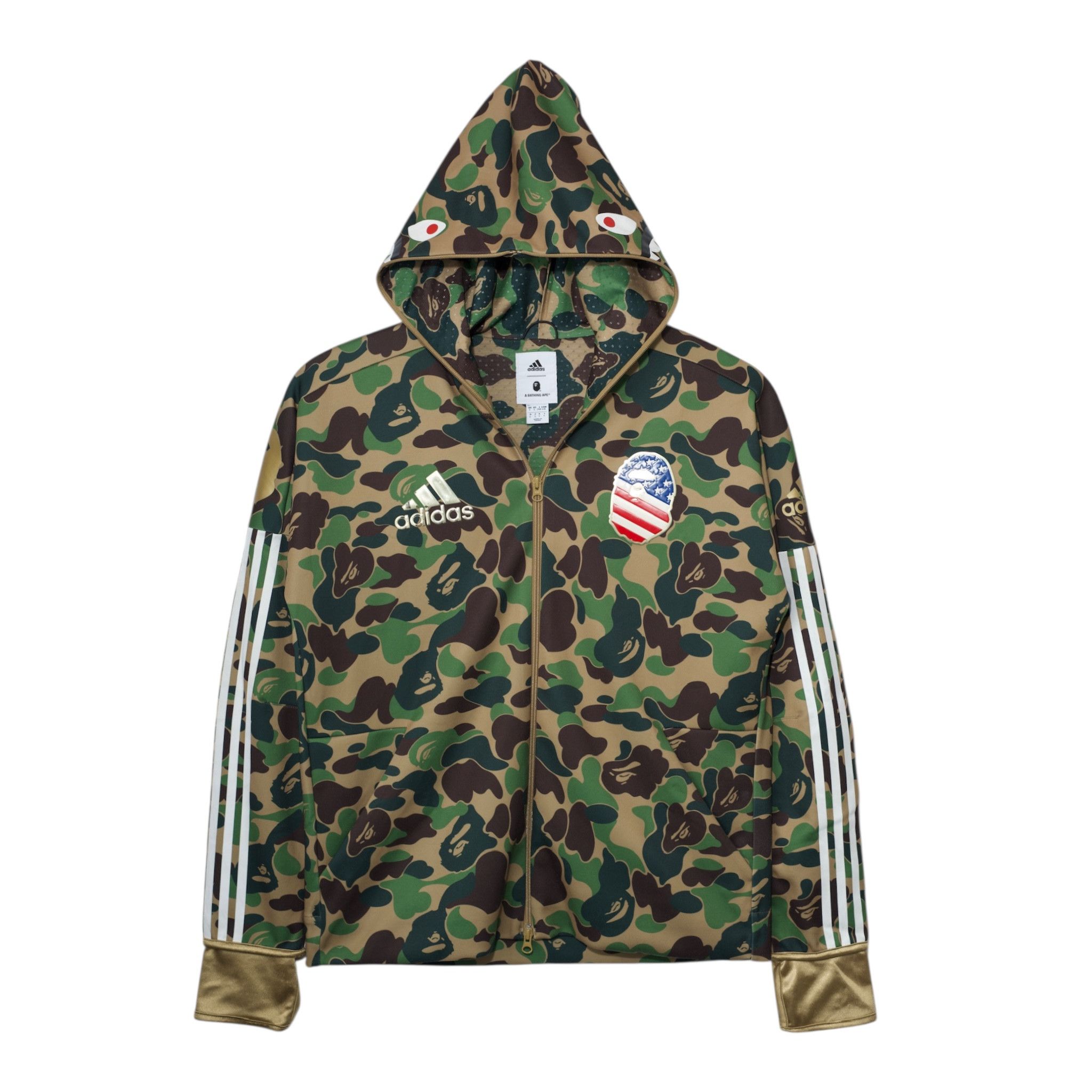 Bape x Adidas SB Shark Full Zip Hooded Sweatshirt Green Size US L / EU 52-54 / 3 - 2 Thumbnail