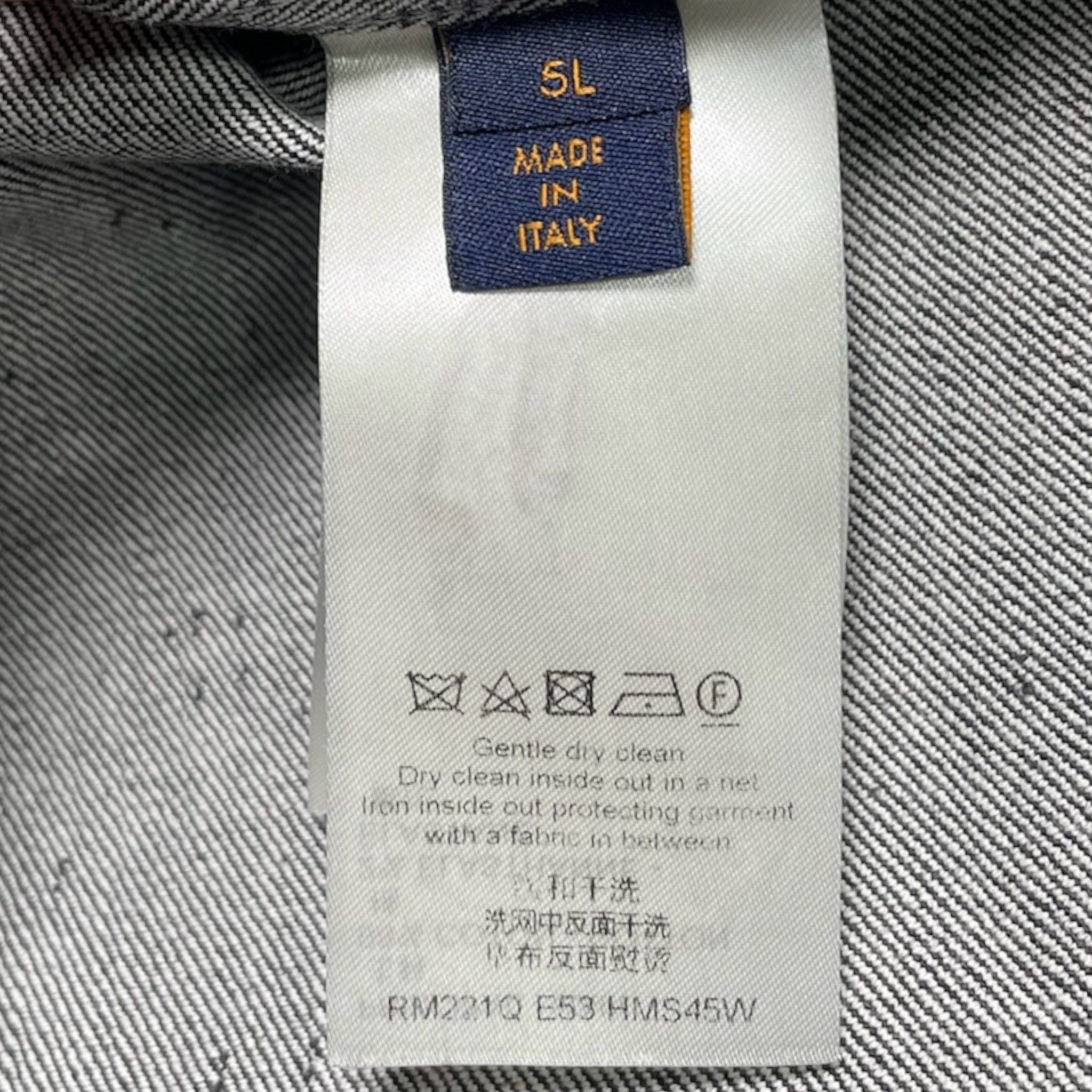 Louis Vuitton Embossed Monogram Baseball Jersey Denim Black Size US XXL / EU 58 / 5 - 6 Thumbnail