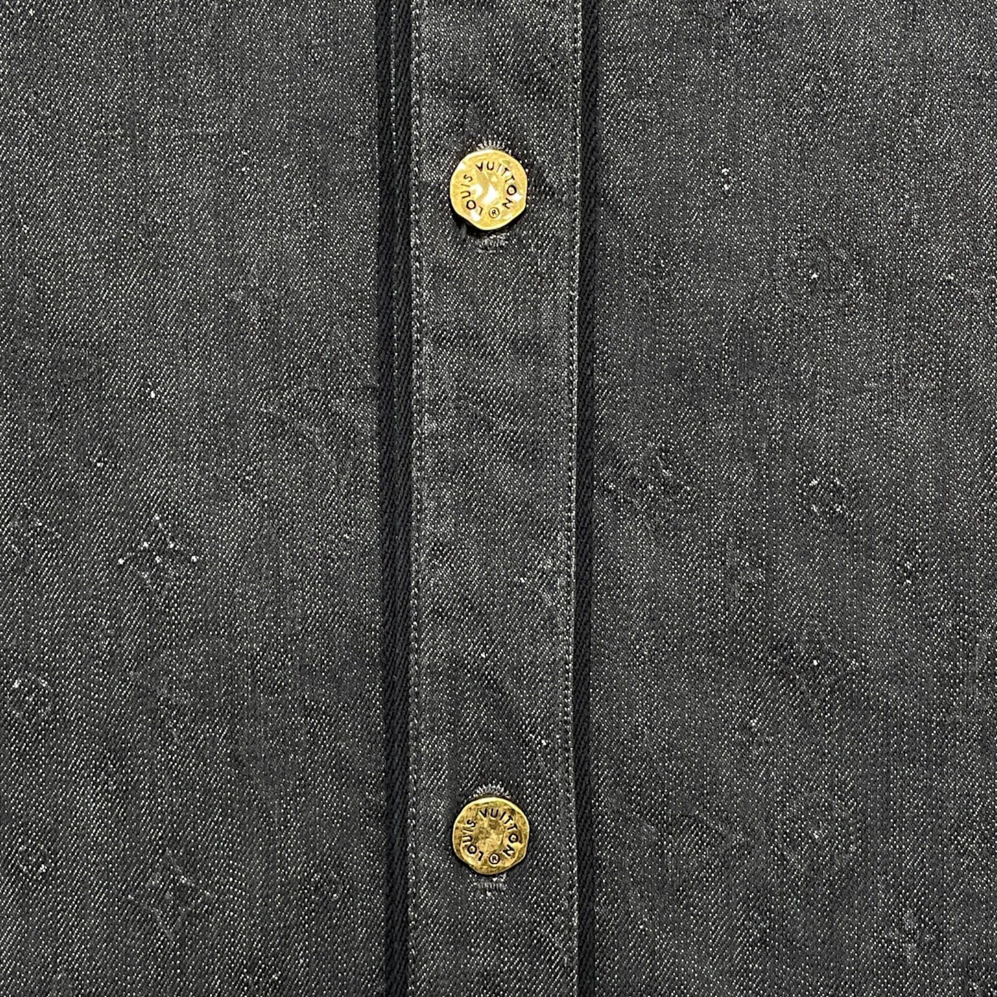 Louis Vuitton Embossed Monogram Baseball Jersey Denim Black Size US XXL / EU 58 / 5 - 3 Thumbnail