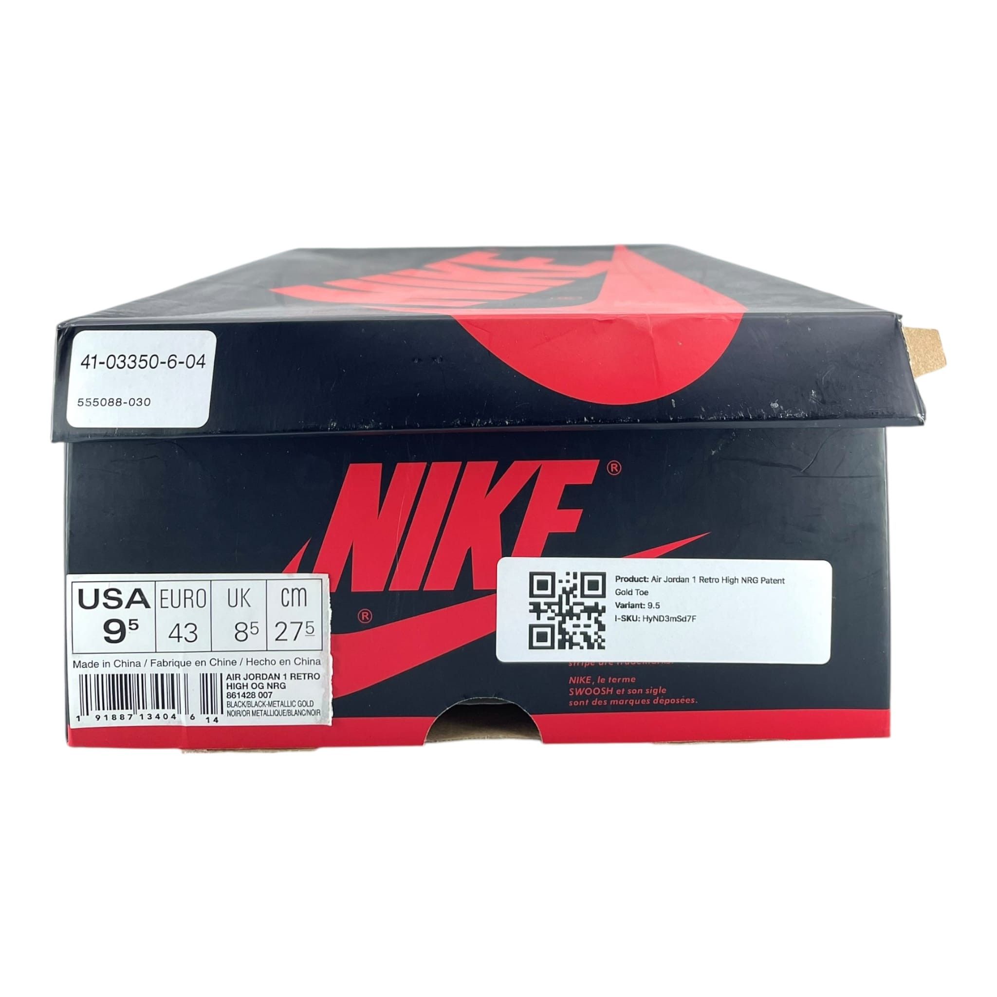 Nike 1 Retro High NRG Patent Gold Toe Size US 9.5 / EU 42-43 - 8 Thumbnail