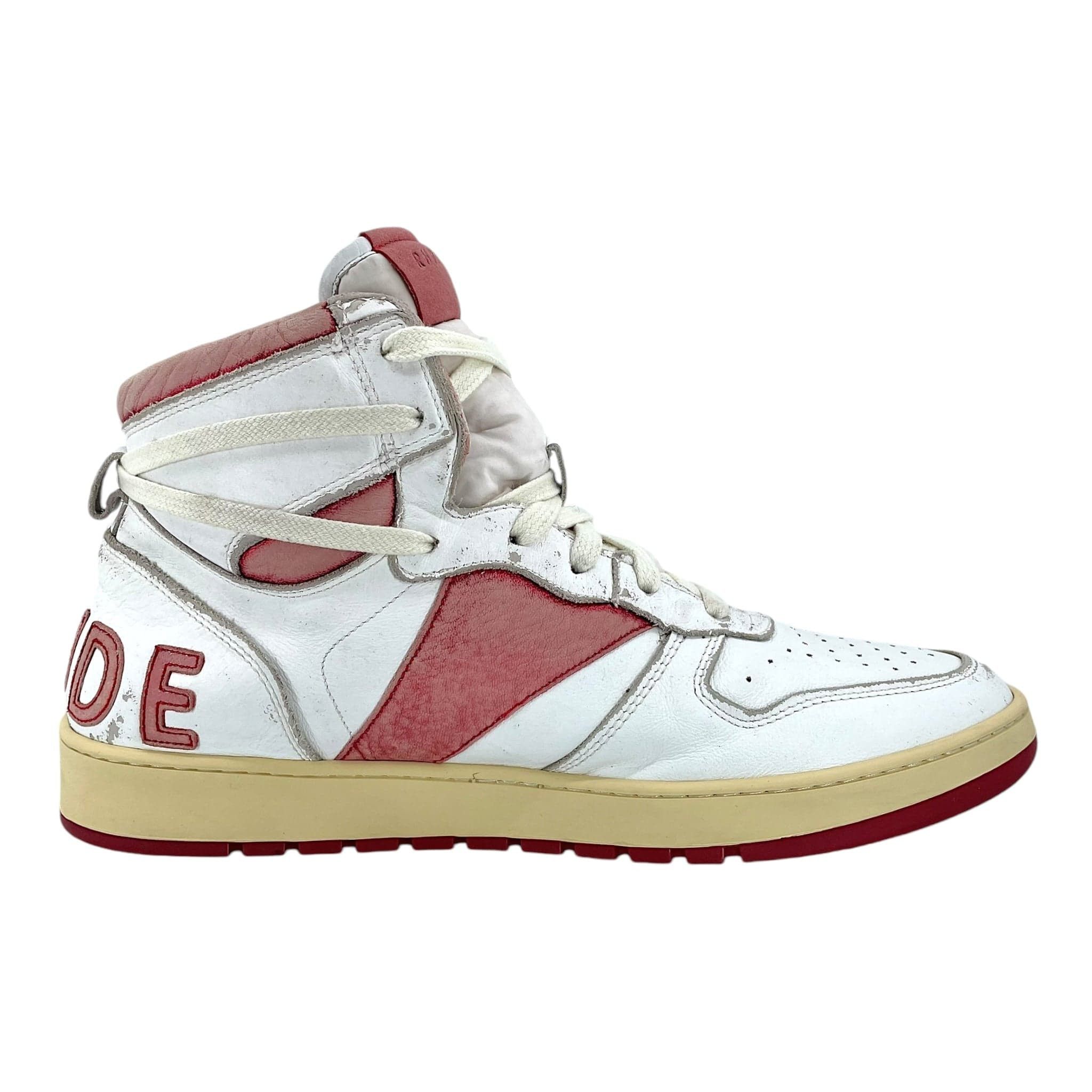 Rhude Rhecess Hi White Red Size US 9 / EU 42 - 4 Thumbnail