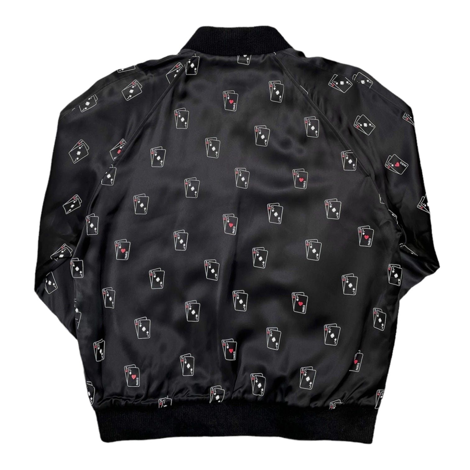 Yves Saint Laurent Satin Cards Teddy Jacket Black Size US XXL / EU 58 / 5 - 2 Thumbnail