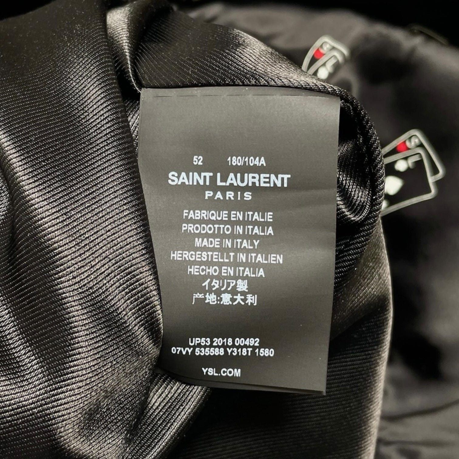 Yves Saint Laurent Satin Cards Teddy Jacket Black Size US XXL / EU 58 / 5 - 5 Thumbnail