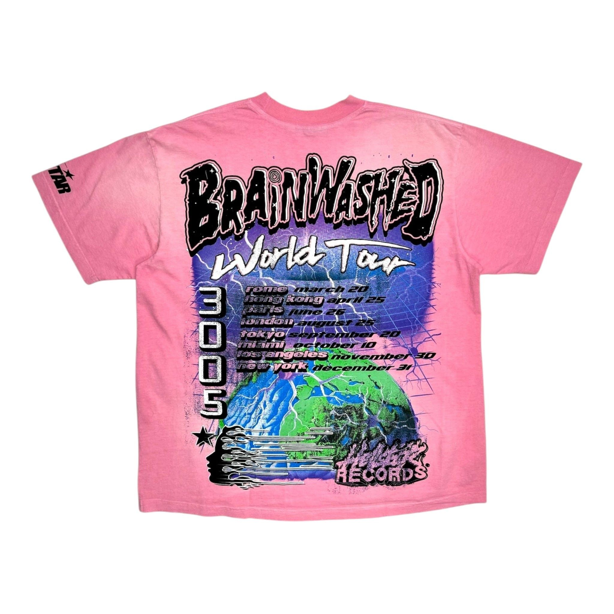 HELLSTAR Brainwashed World Tour Short Sleeve Tee Shirt Pink Size US XL / EU 56 / 4 - 2 Thumbnail