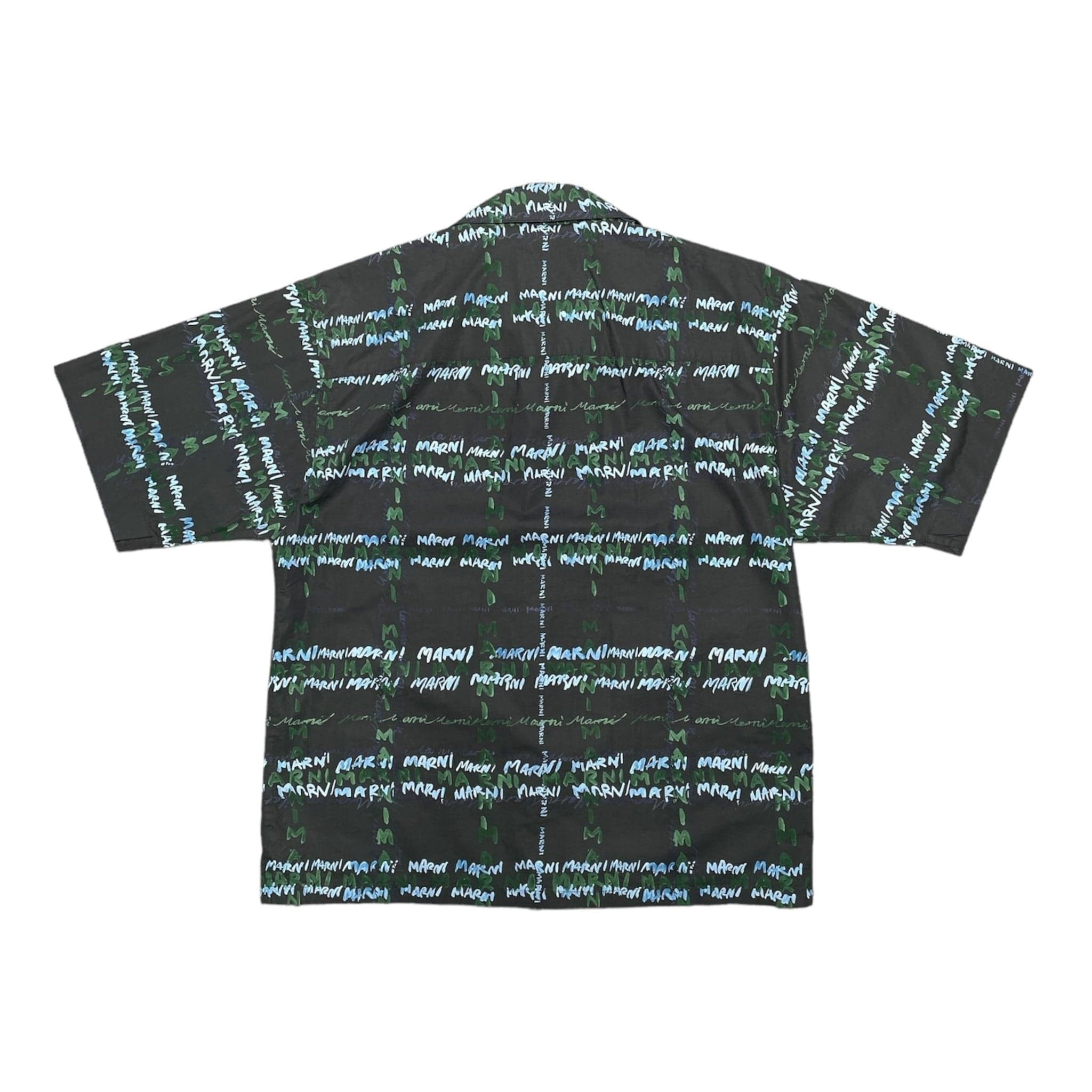 Marni Camicia Logo Poplin Shirt Sleeve Button Up Shirt Black Mult Size US S / EU 44-46 / 1 - 2 Thumbnail