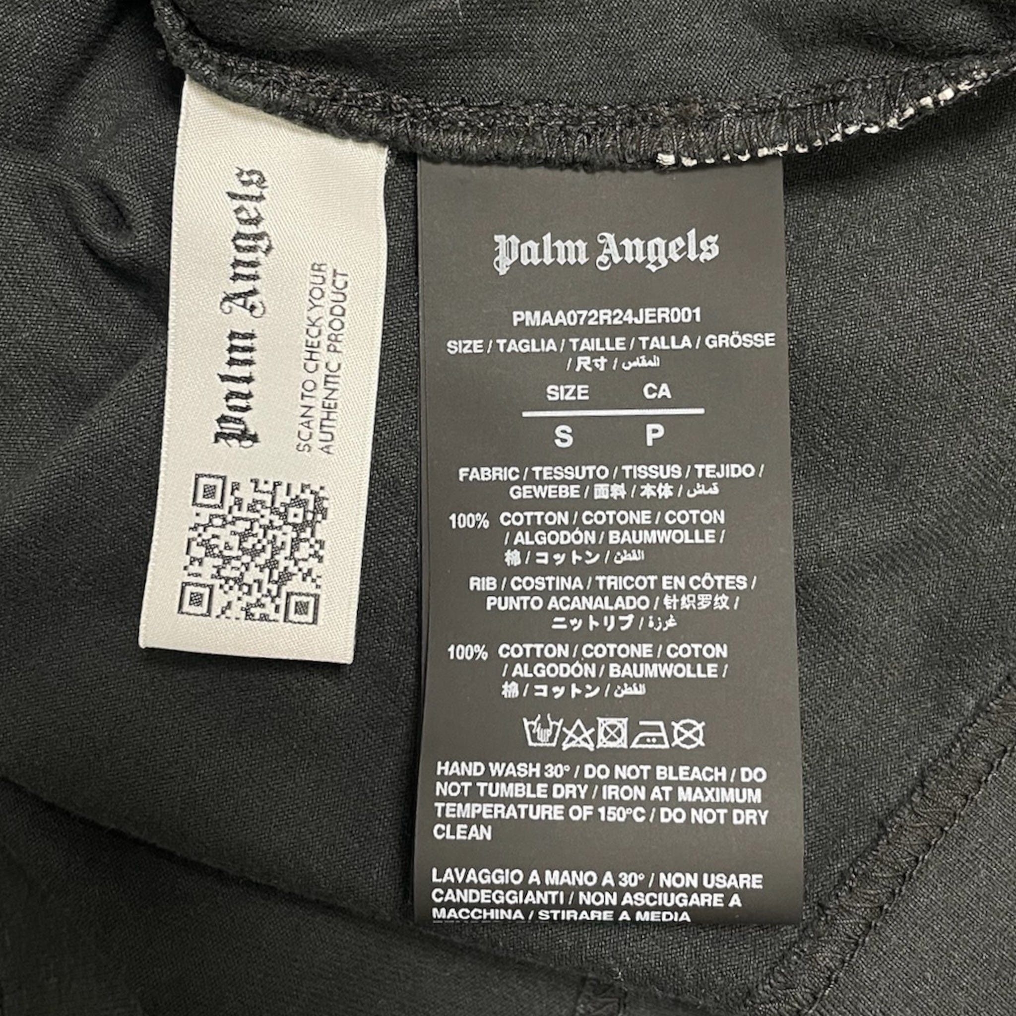 Palm Angels Burning Monogram Short Sleeve Tee Shirt Black Size US S / EU 44-46 / 1 - 4 Thumbnail