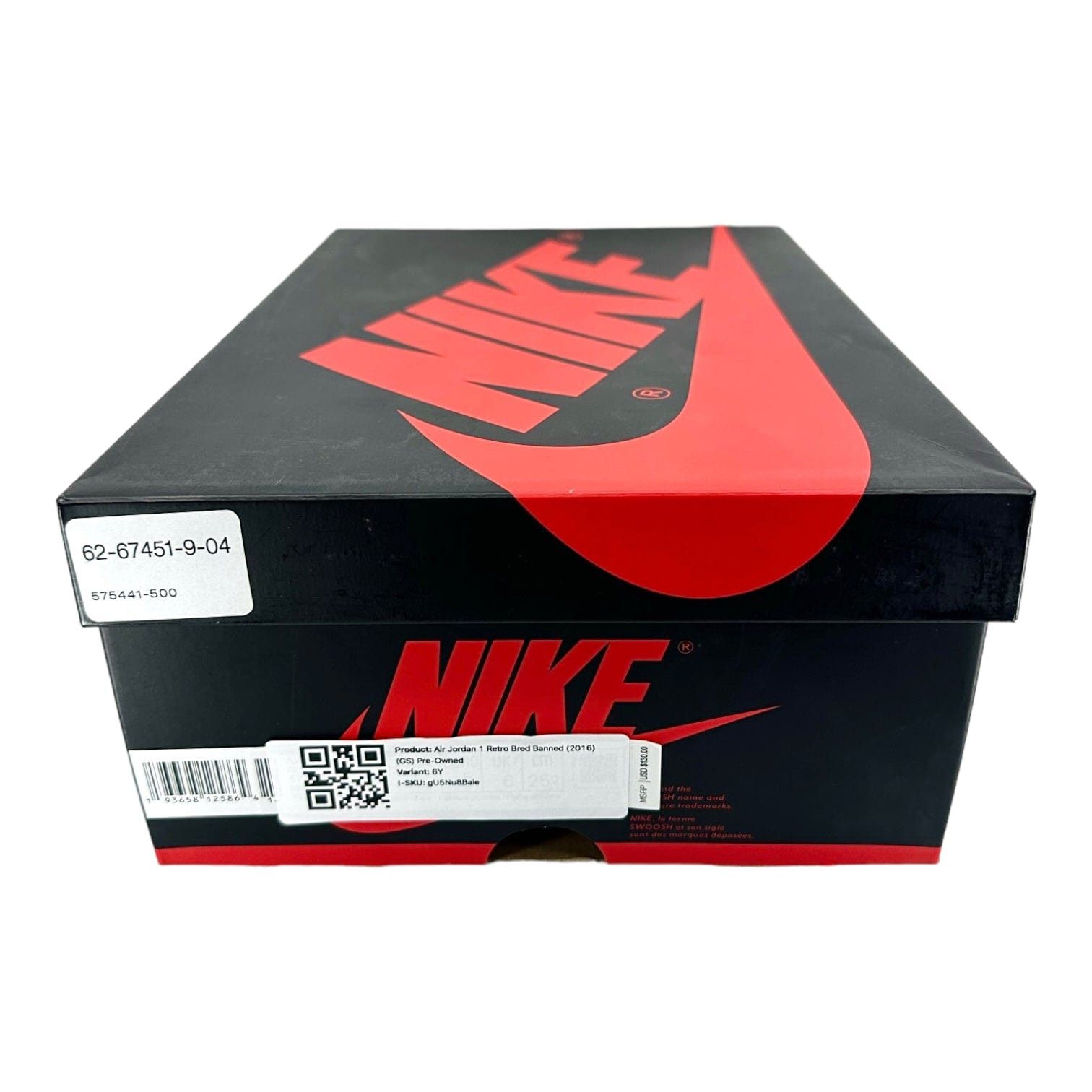 Nike 1 Retro Bred Banned (2016) (GS) Size US 6 / EU 39 - 8 Thumbnail