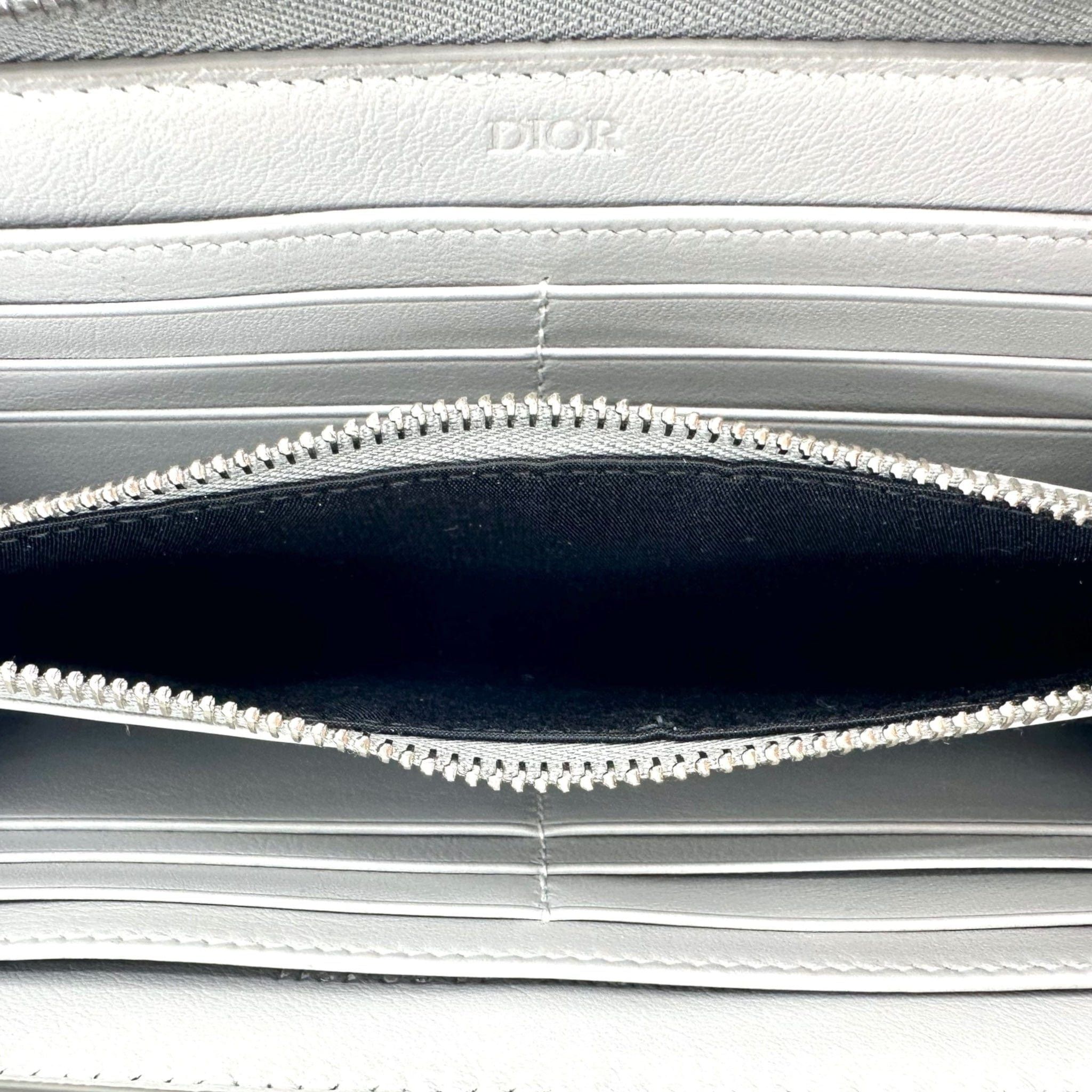 Dior Dior Cd Logo Long Zip Wallet Grey Size ONE SIZE - 7 Thumbnail
